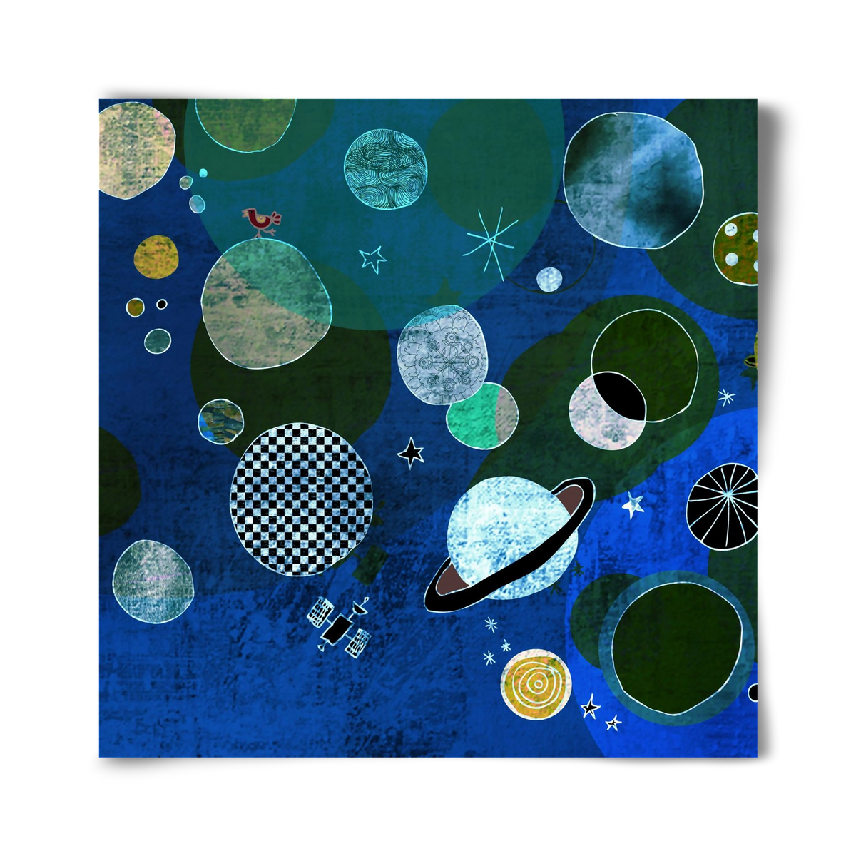 Bolygók, 40x40 cm, Keret nélkül