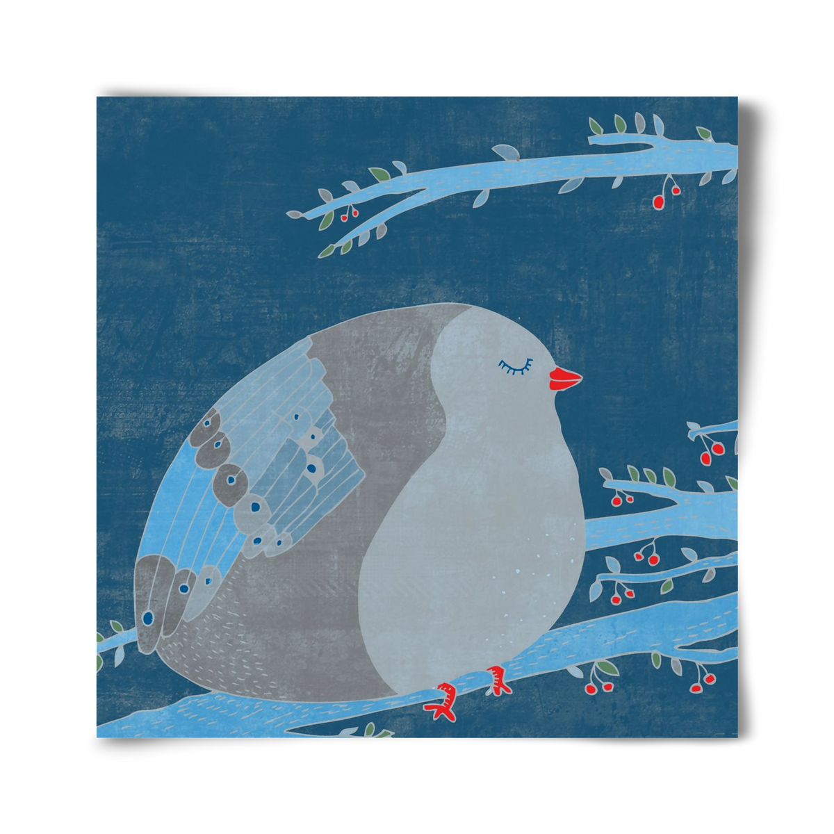 A boldogség kék madara, 40x40 cm, Keret nélkül