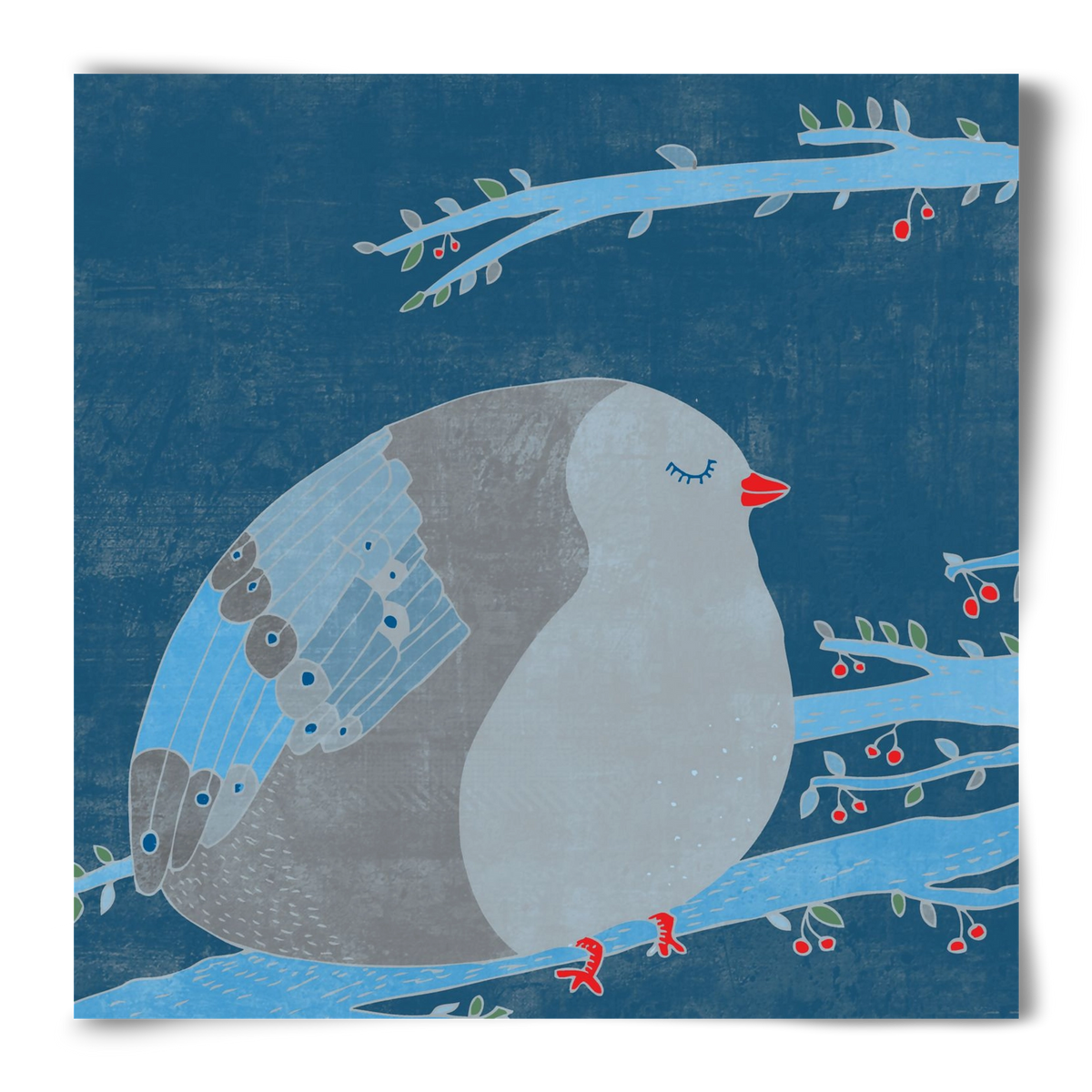 A boldogség kék madara, 50x50 cm, Keret nélkül