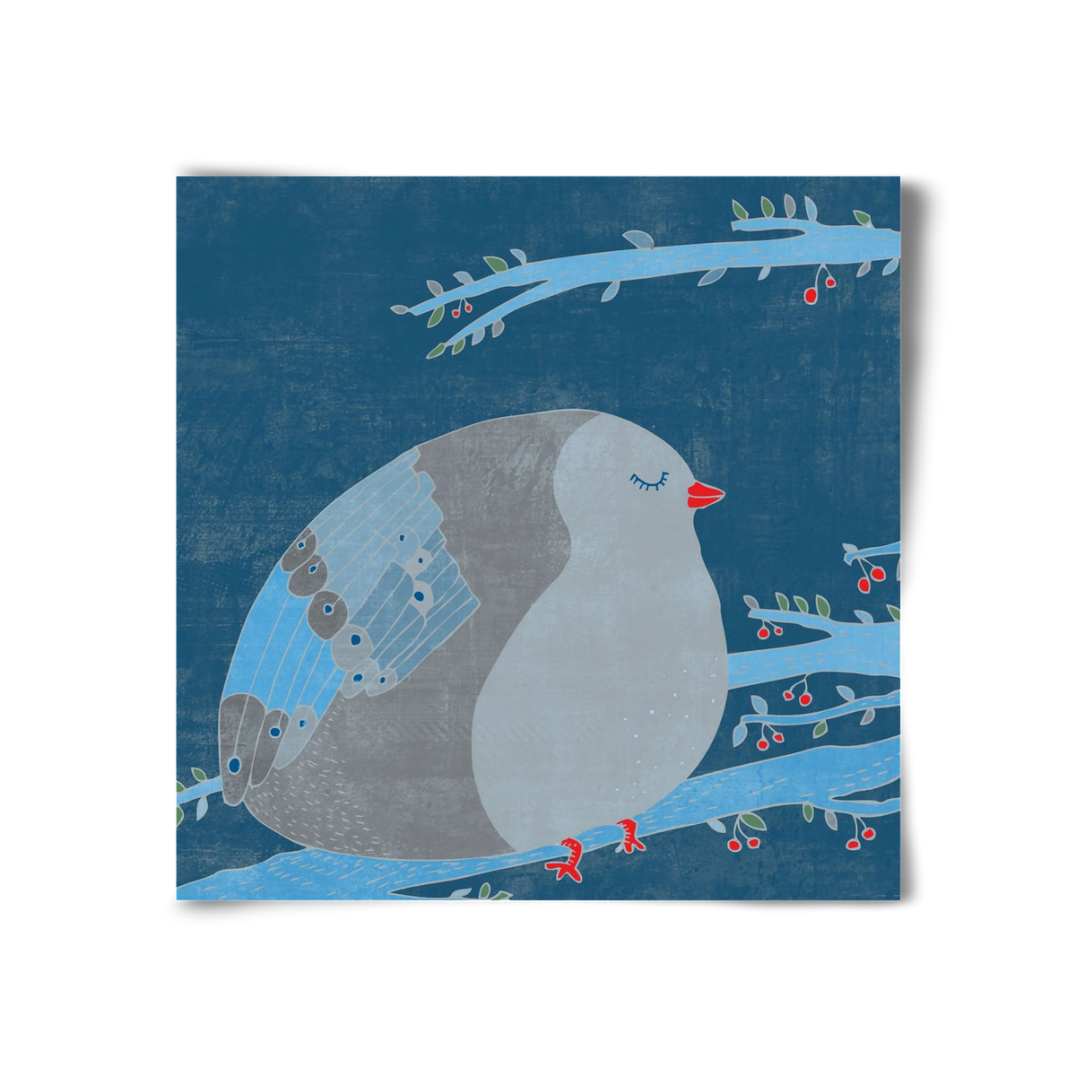 A boldogség kék madara, 30x30 cm, Keret nélkül