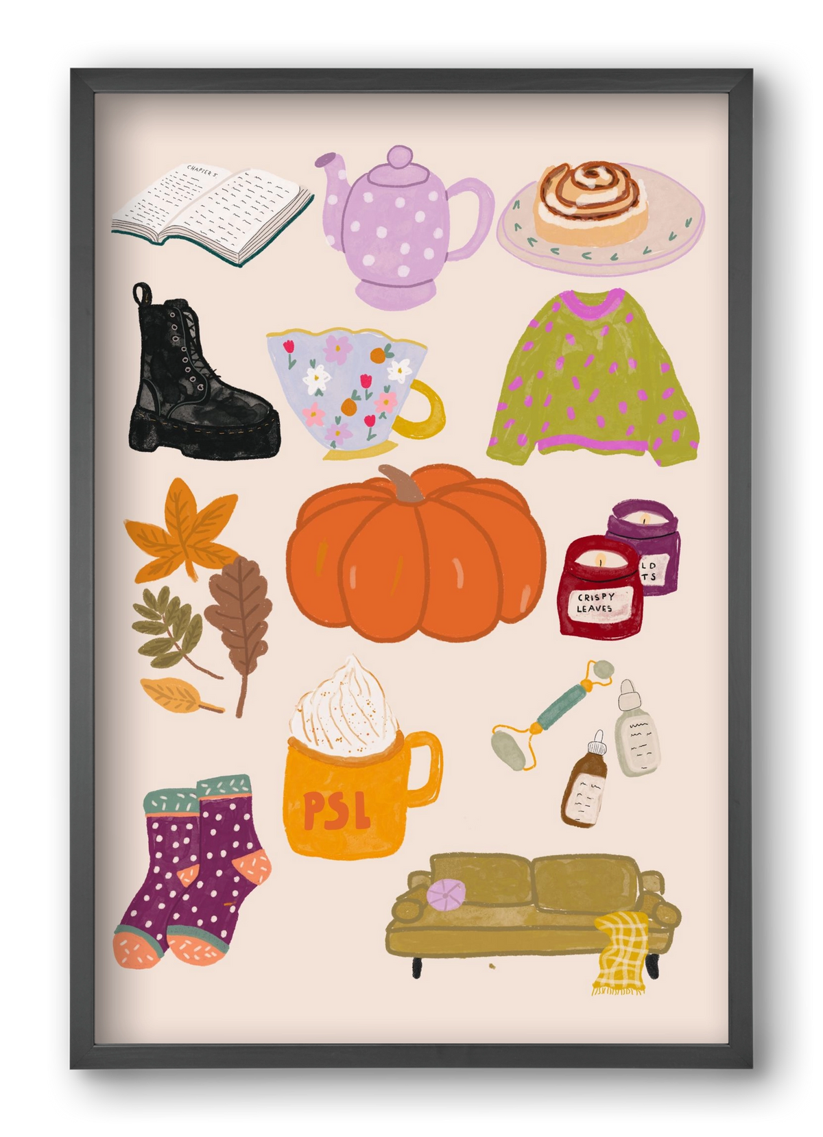 Lovely Autumn , 40x60 cm (40x60 cm), Fekete keret