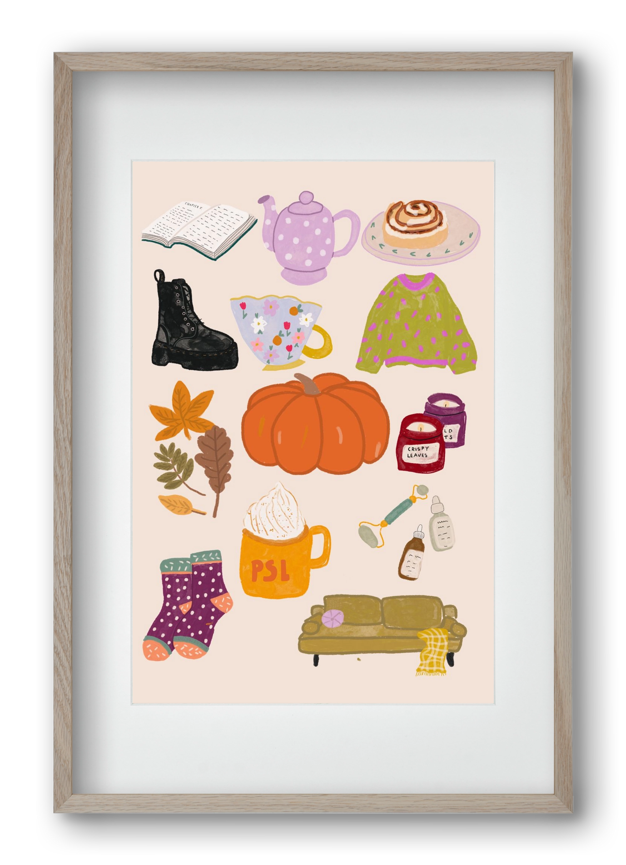 Lovely Autumn , 40x60 cm (30x45 cm), Tölgy keret, paszpartuval