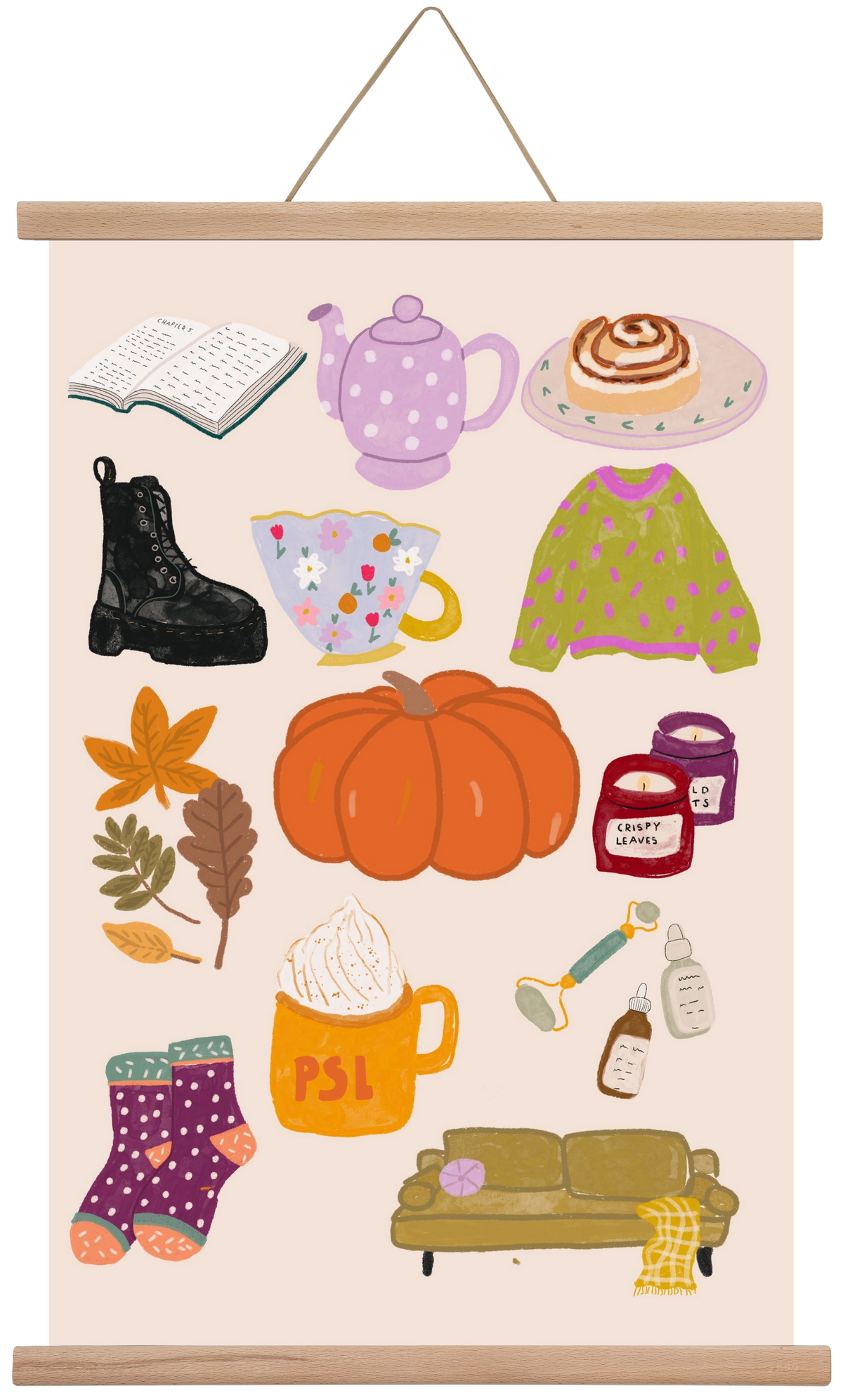 Lovely Autumn , 40x60 cm (40x60 cm), Tölgy akasztó