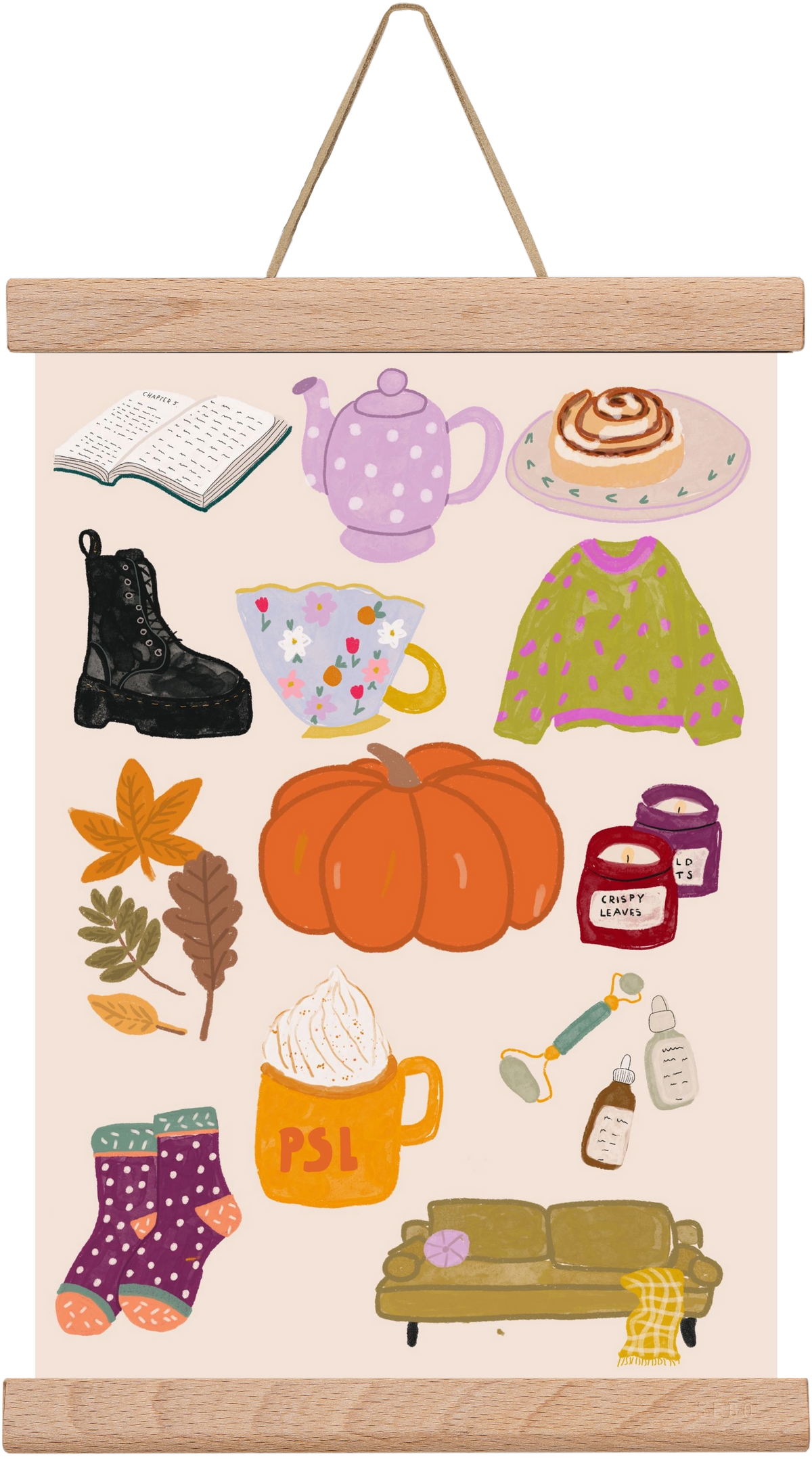 Lovely Autumn , 20x30 cm (20x30 cm), Tölgy akasztó