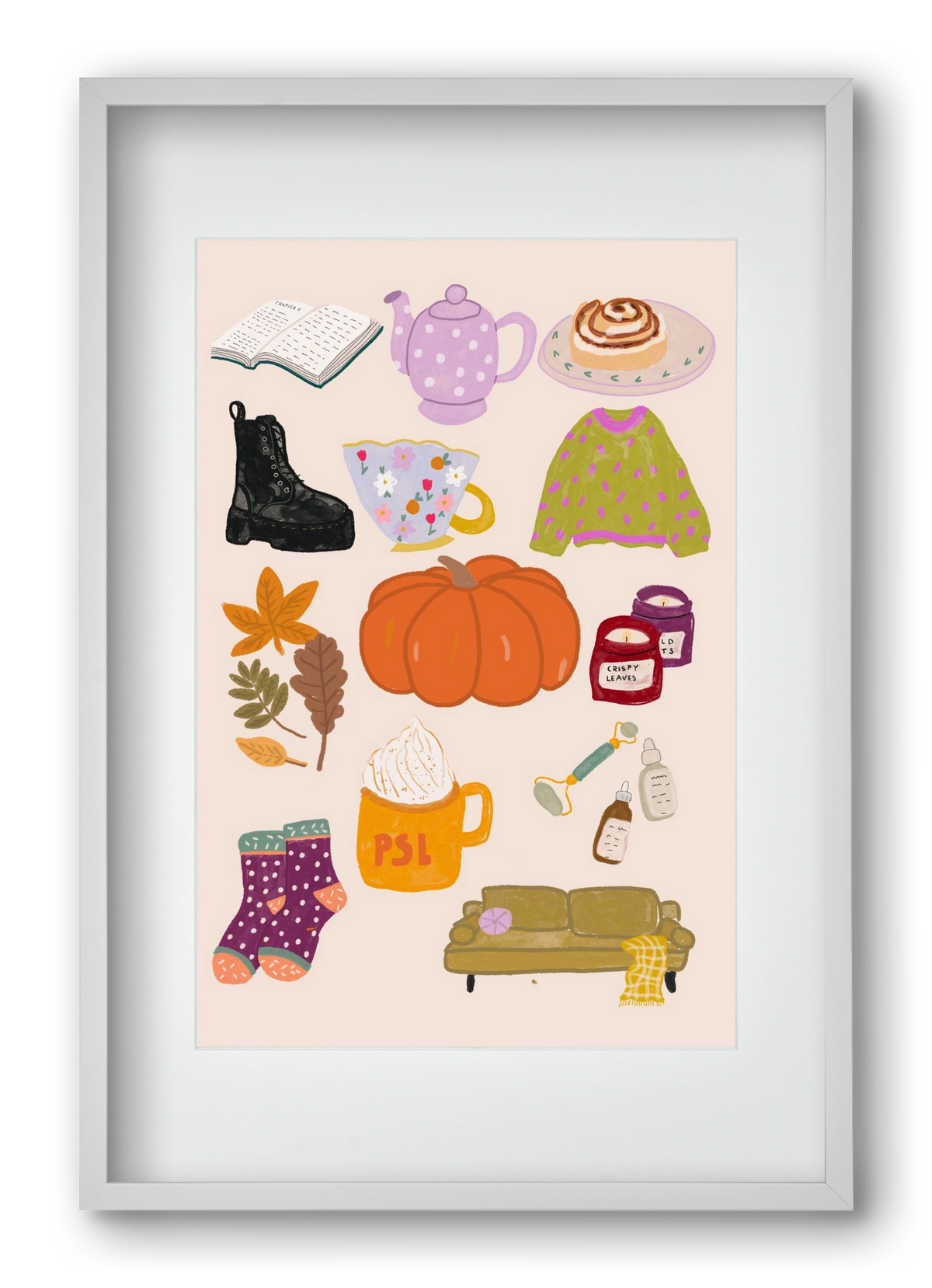 Lovely Autumn , 40x60 cm (30x45 cm), Fehér keret, paszpartuval