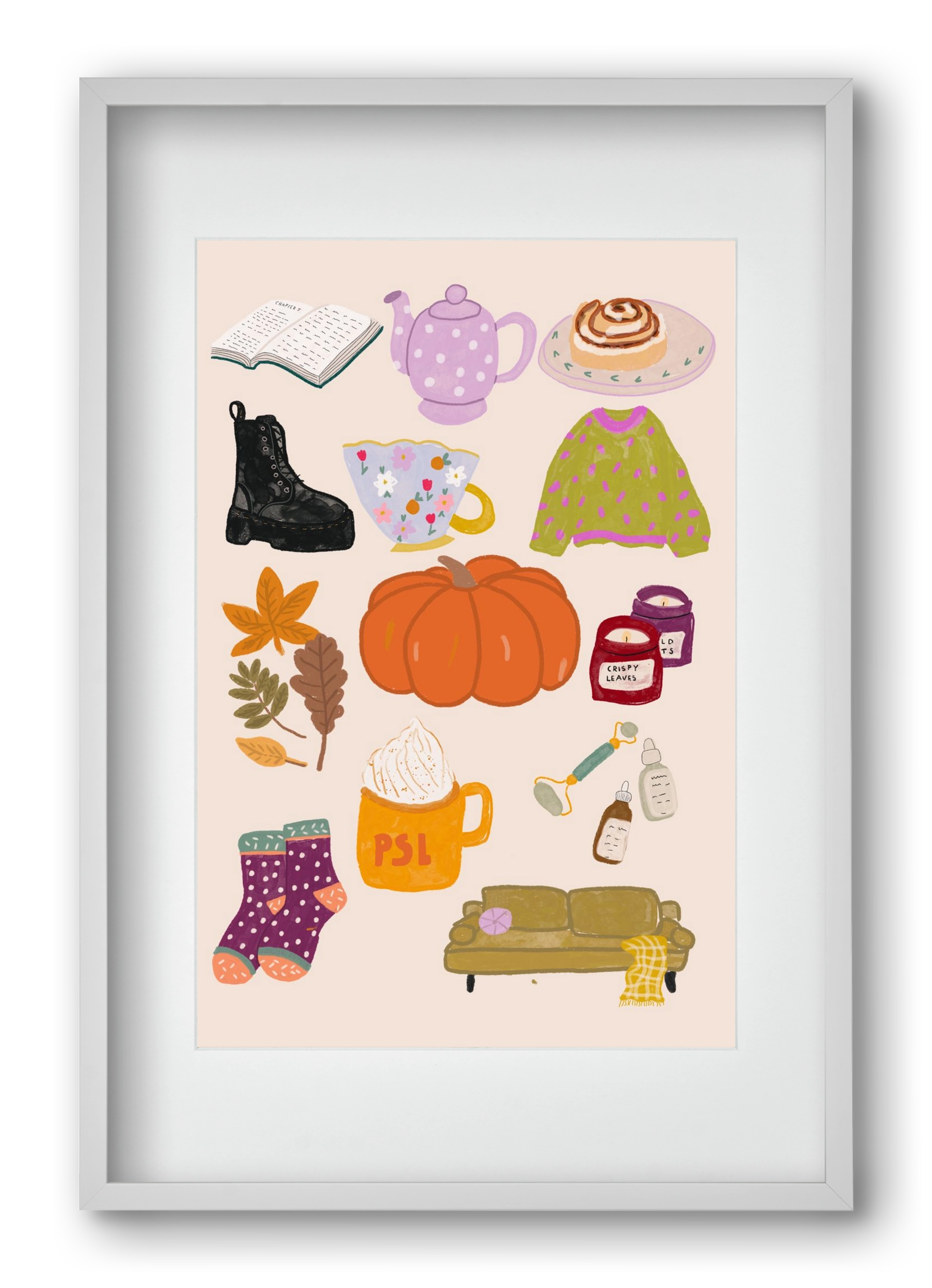 Lovely Autumn , 40x60 cm (30x45 cm), Fehér keret, paszpartuval