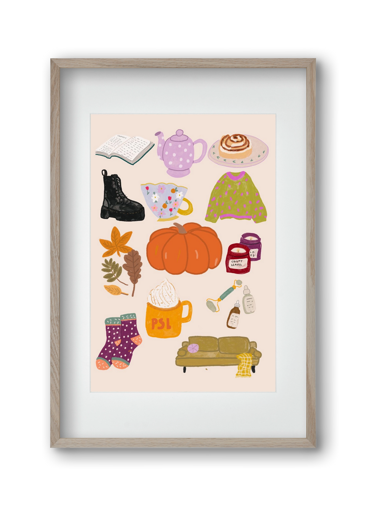 Lovely Autumn , 30x45 cm (20x30 cm), Tölgy keret, paszpartuval