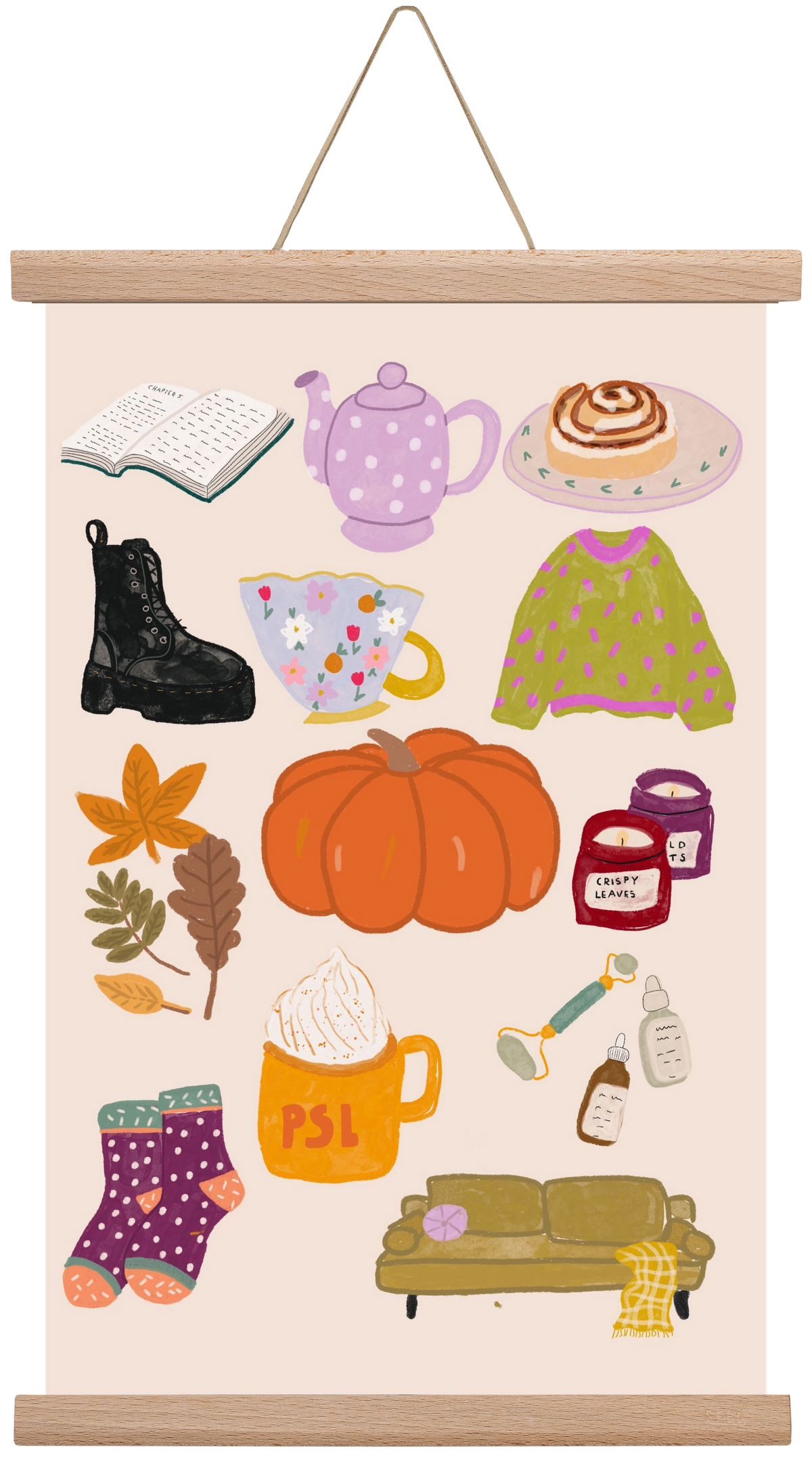 Lovely Autumn , 30x45 cm (30x45 cm), Tölgy akasztó