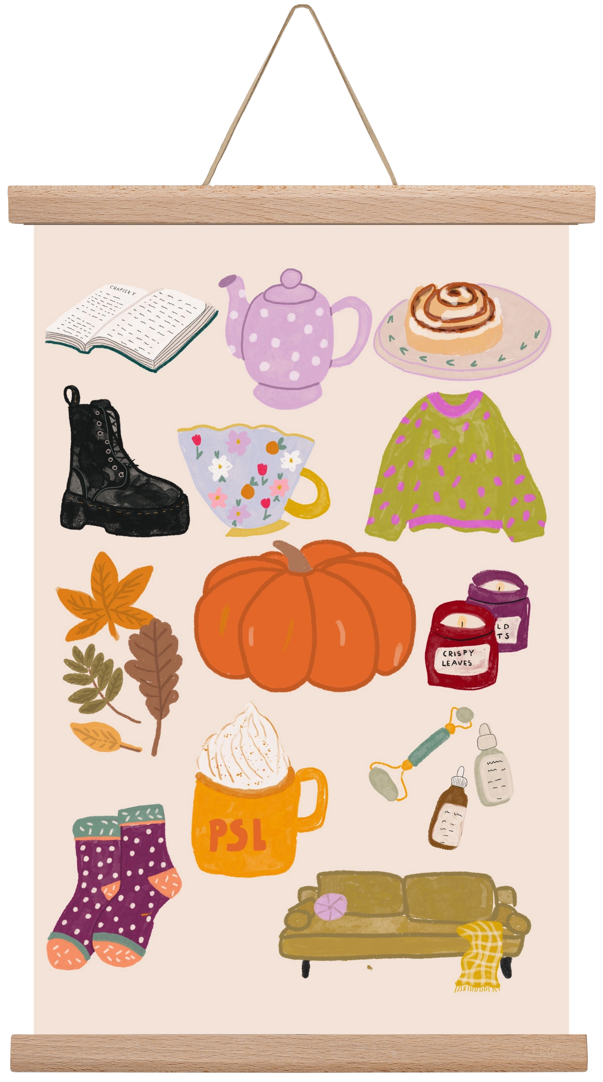 Lovely Autumn , 30x45 cm (30x45 cm), Tölgy akasztó