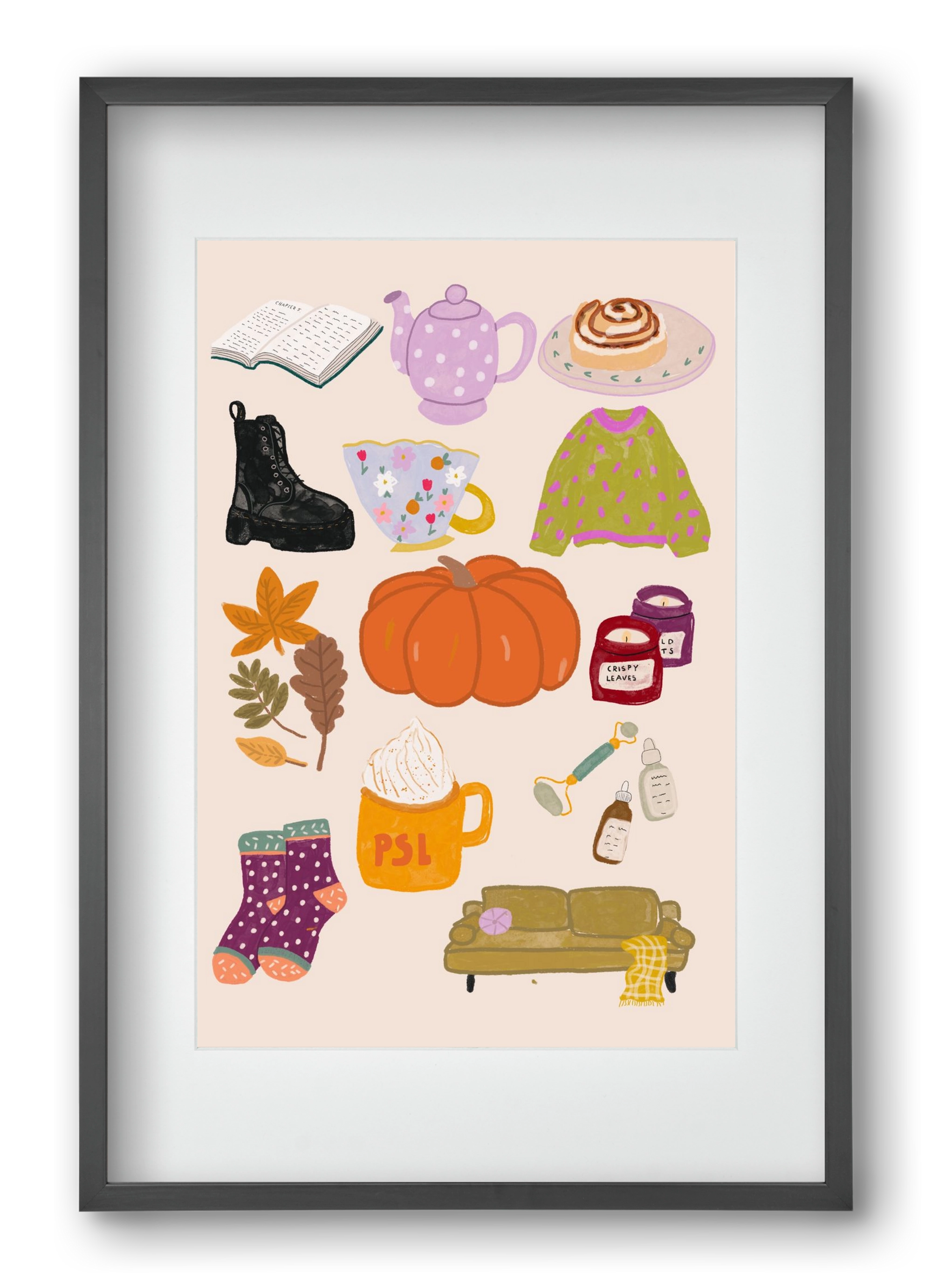 Lovely Autumn , 40x60 cm (30x45 cm), Fekete keret, paszpartuval