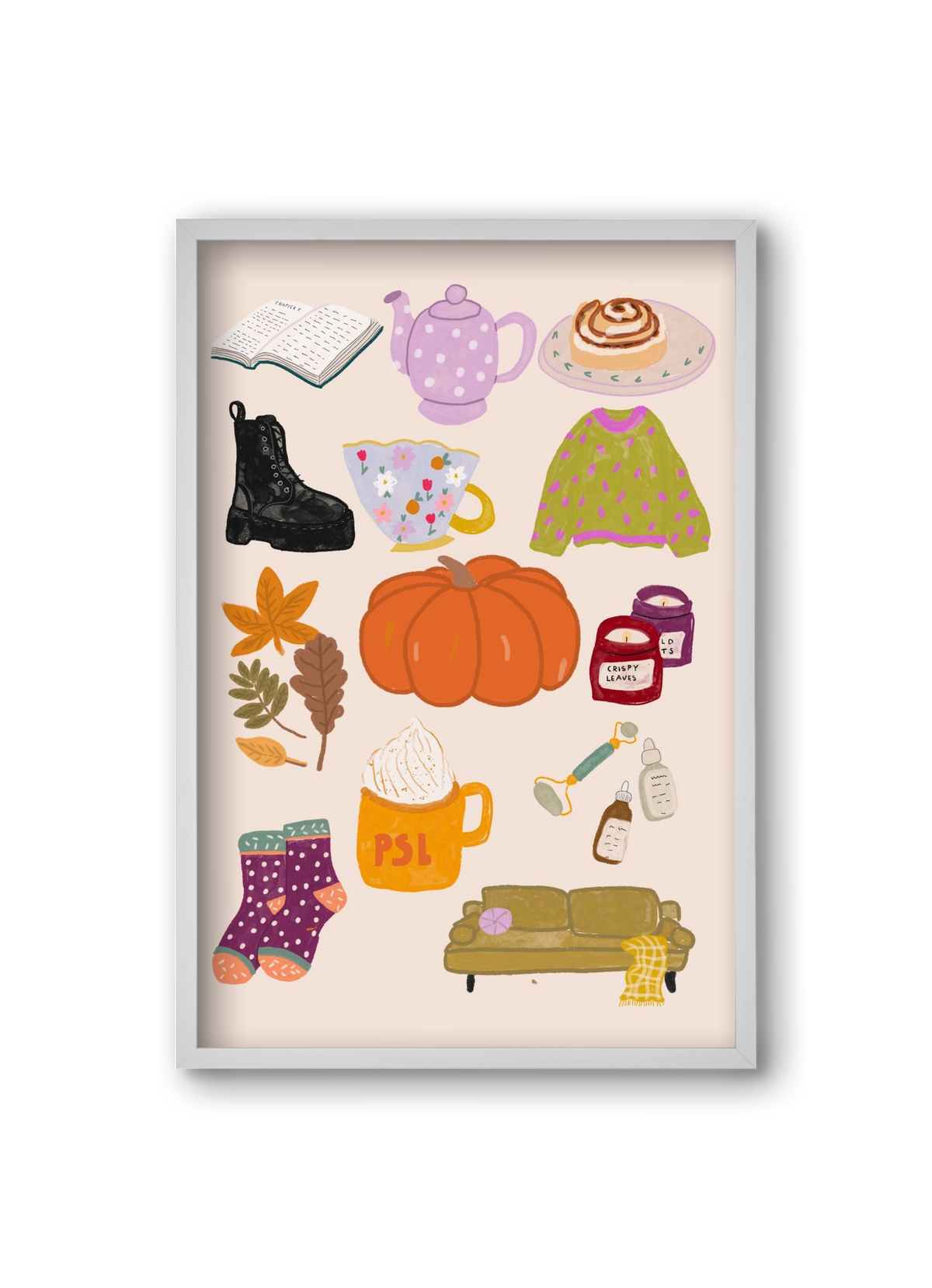 Lovely Autumn , 20x30 cm (20x30 cm), Fehér keret