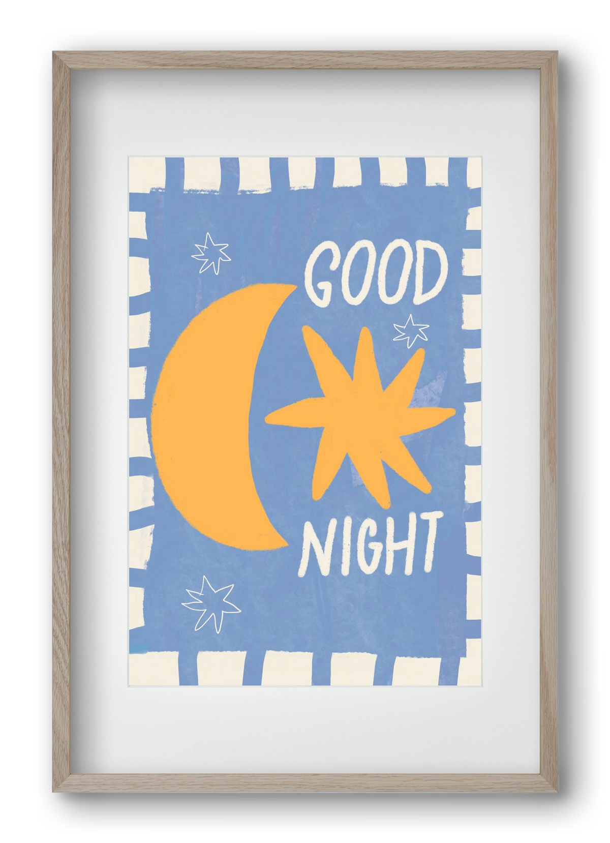 Good Night , 40x60 cm (30x45 cm), Tölgy keret, paszpartuval