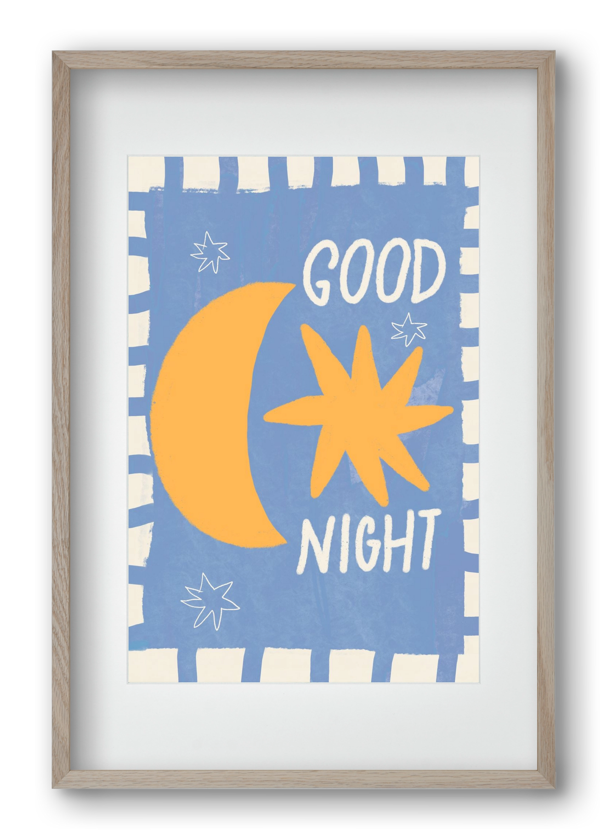 Good Night , 40x60 cm (30x45 cm), Tölgy keret, paszpartuval