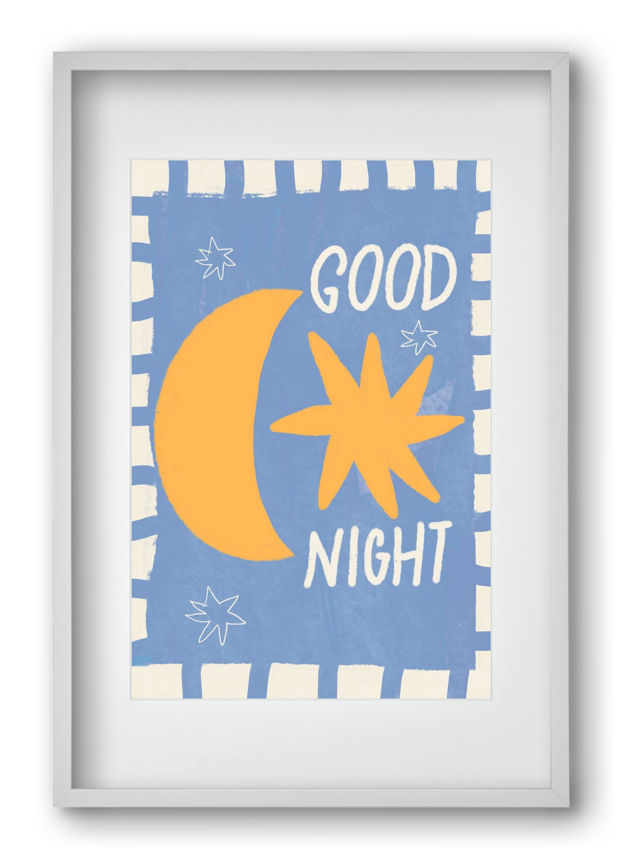 Good Night , 40x60 cm (30x45 cm), Fehér keret, paszpartuval