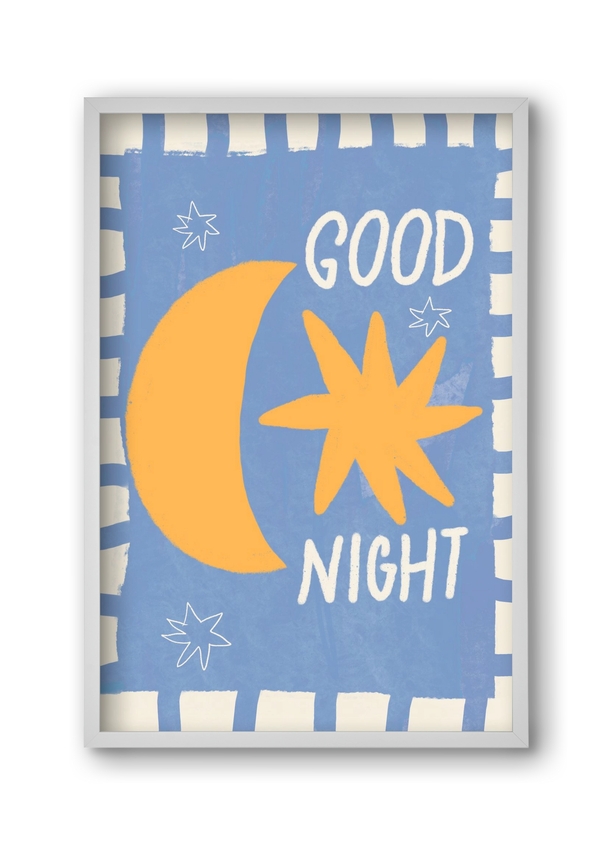 Good Night , 30x45 cm (30x45 cm), Fehér keret