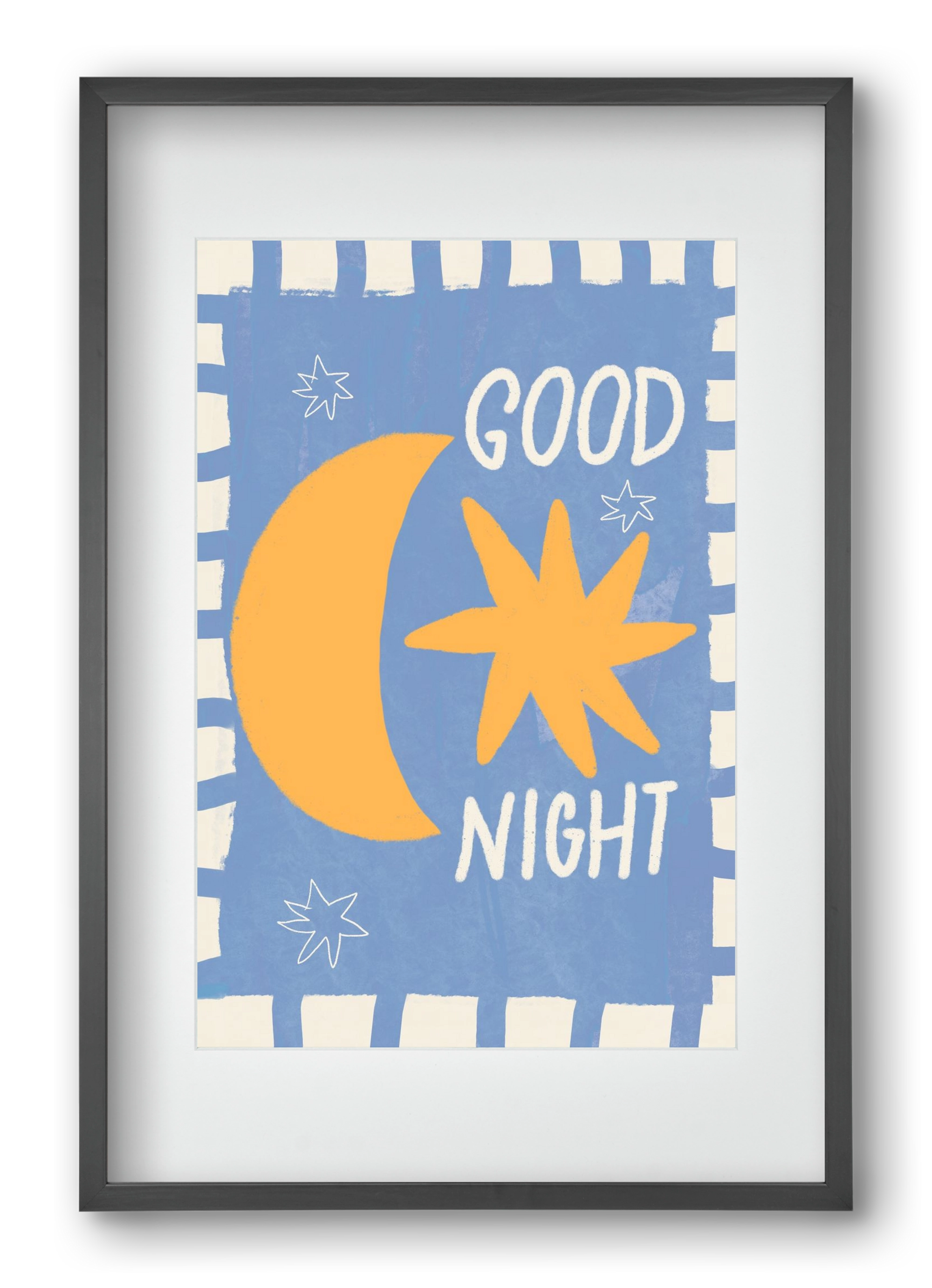 Good Night , 40x60 cm (30x45 cm), Fekete keret, paszpartuval