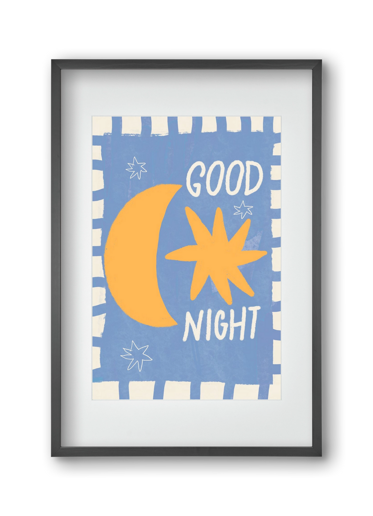 Good Night , 30x45 cm (20x30 cm), Fekete keret, paszpartuval