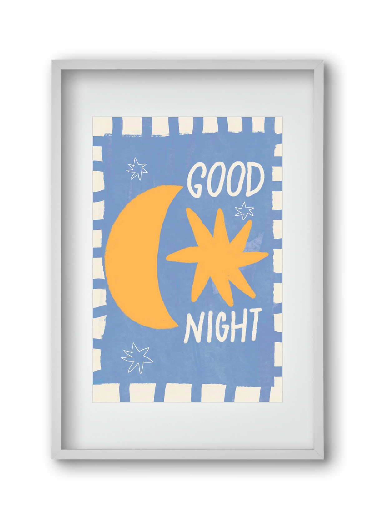 Good Night , 30x45 cm (20x30 cm), Fehér keret, paszpartuval