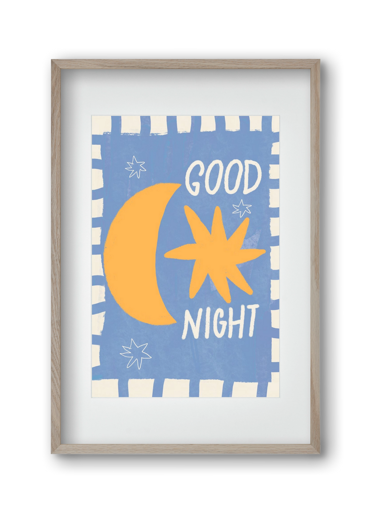 Good Night , 30x45 cm (20x30 cm), Tölgy keret, paszpartuval