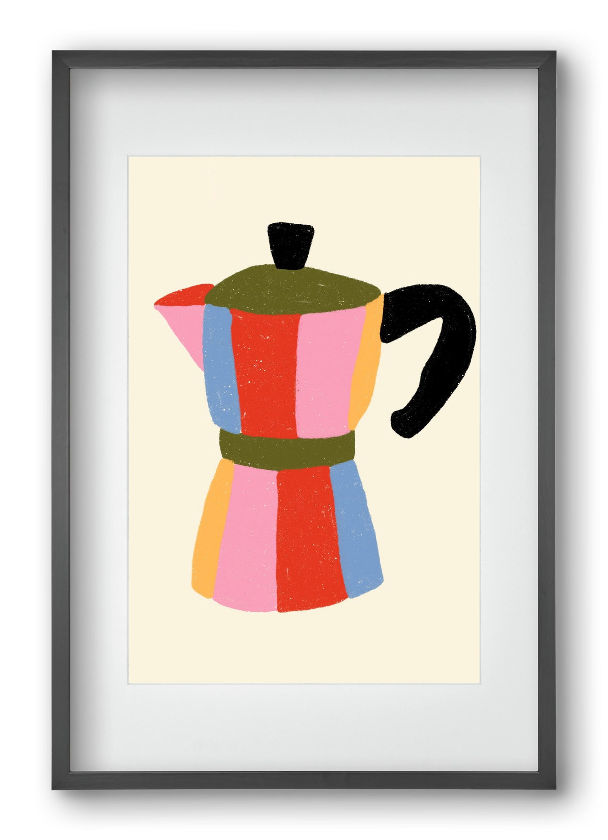 Moka Pot, 40x60 cm (30x45 cm), Fekete keret, paszpartuval