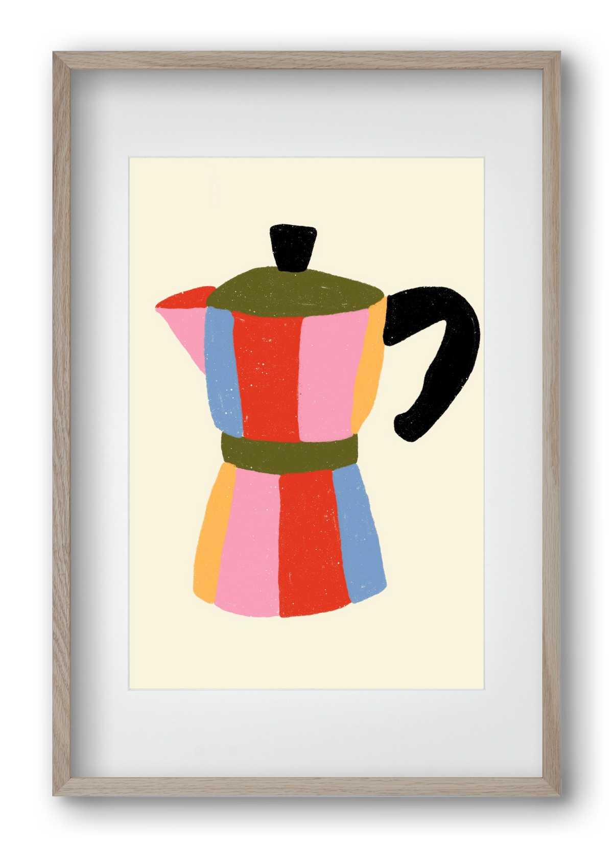 Moka Pot, 40x60 cm (30x45 cm), Tölgy keret, paszpartuval