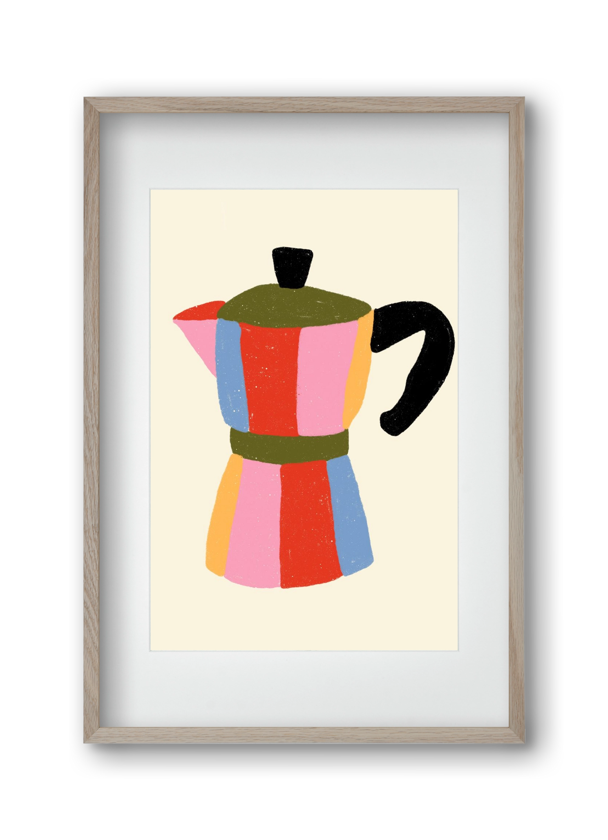 Moka Pot, 30x45 cm (20x30 cm), Tölgy keret, paszpartuval