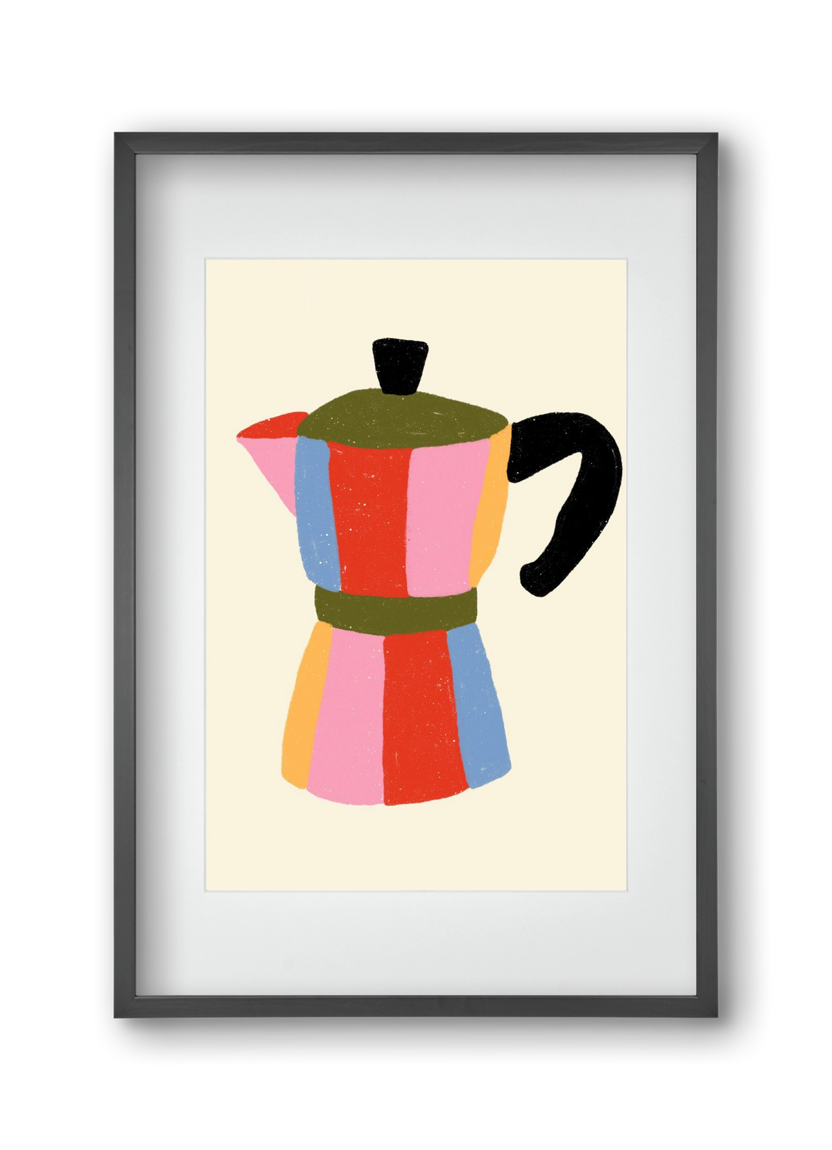 Moka Pot, 30x45 cm (20x30 cm), Fekete keret, paszpartuval
