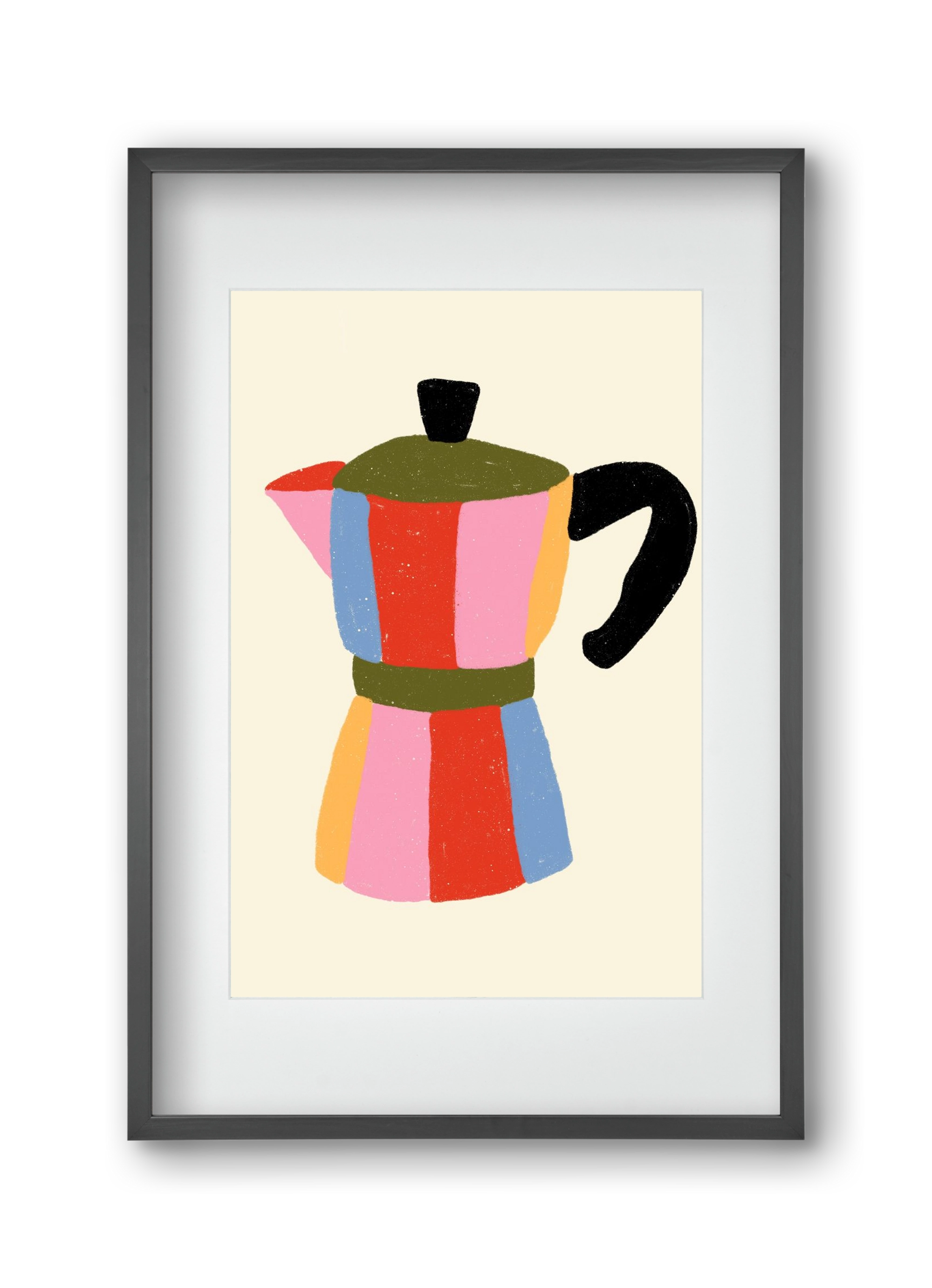 Moka Pot, 30x45 cm (20x30 cm), Fekete keret, paszpartuval