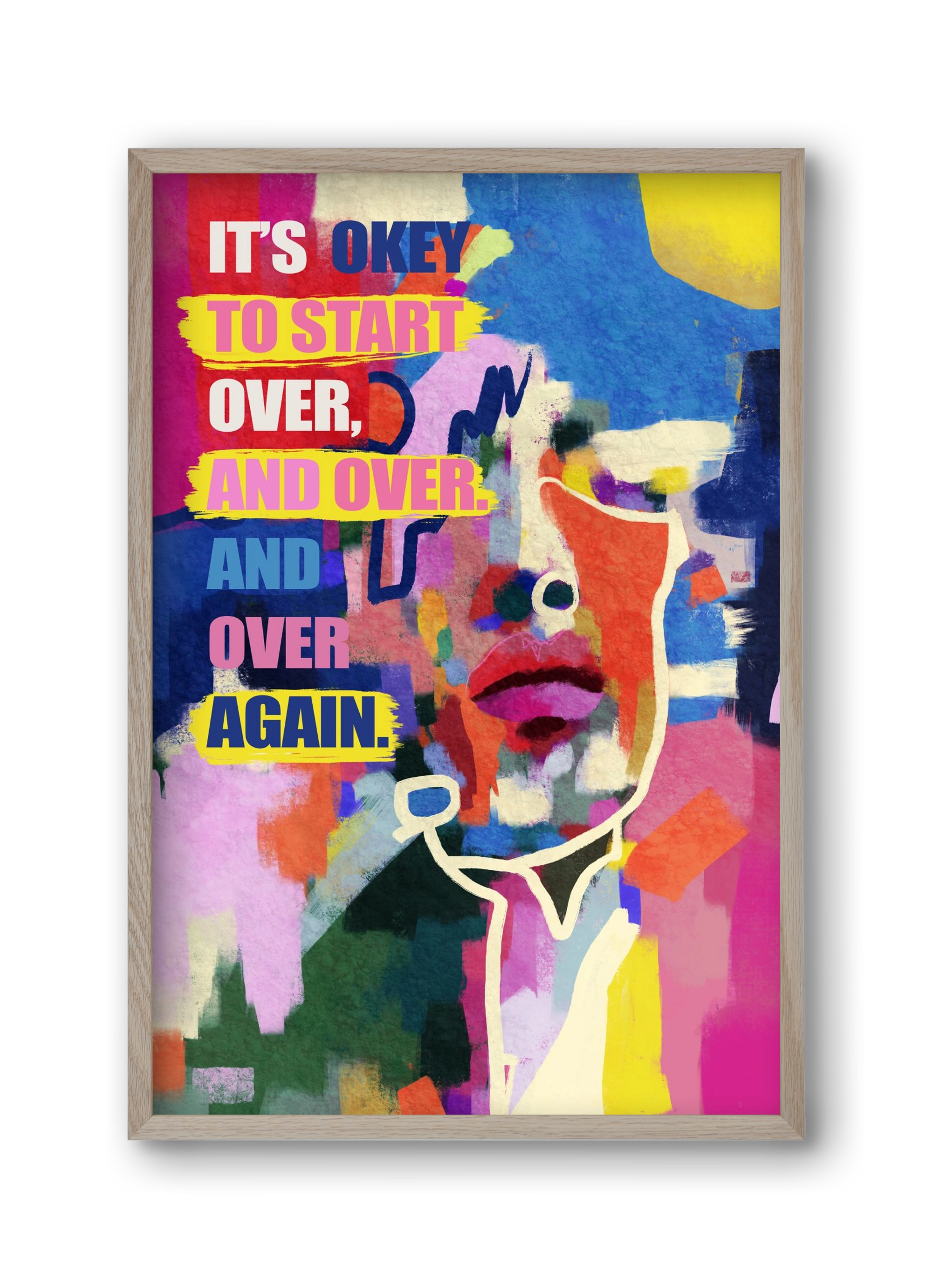 Starting over, 30x45 cm (30x45 cm), Tölgy keret