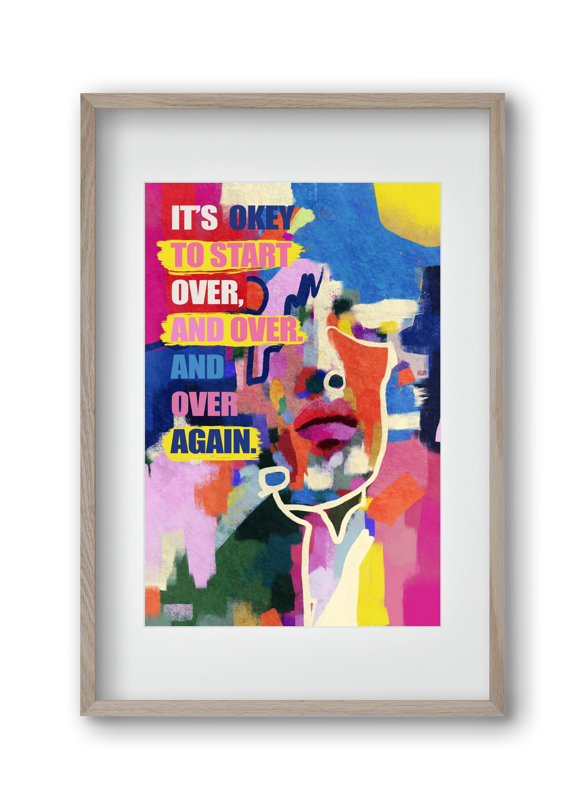 Starting over, 30x45 cm (20x30 cm), Tölgy keret, paszpartuval