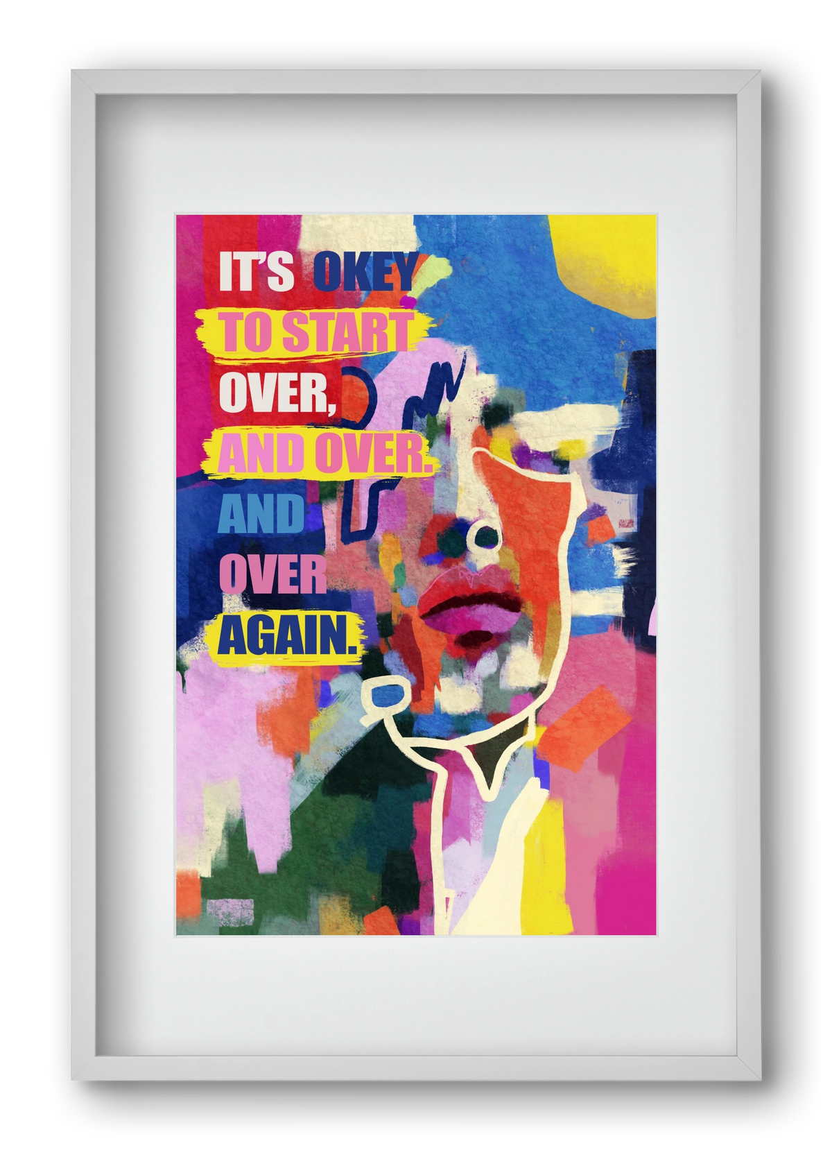 Starting over, 40x60 cm (30x45 cm), Fehér keret, paszpartuval