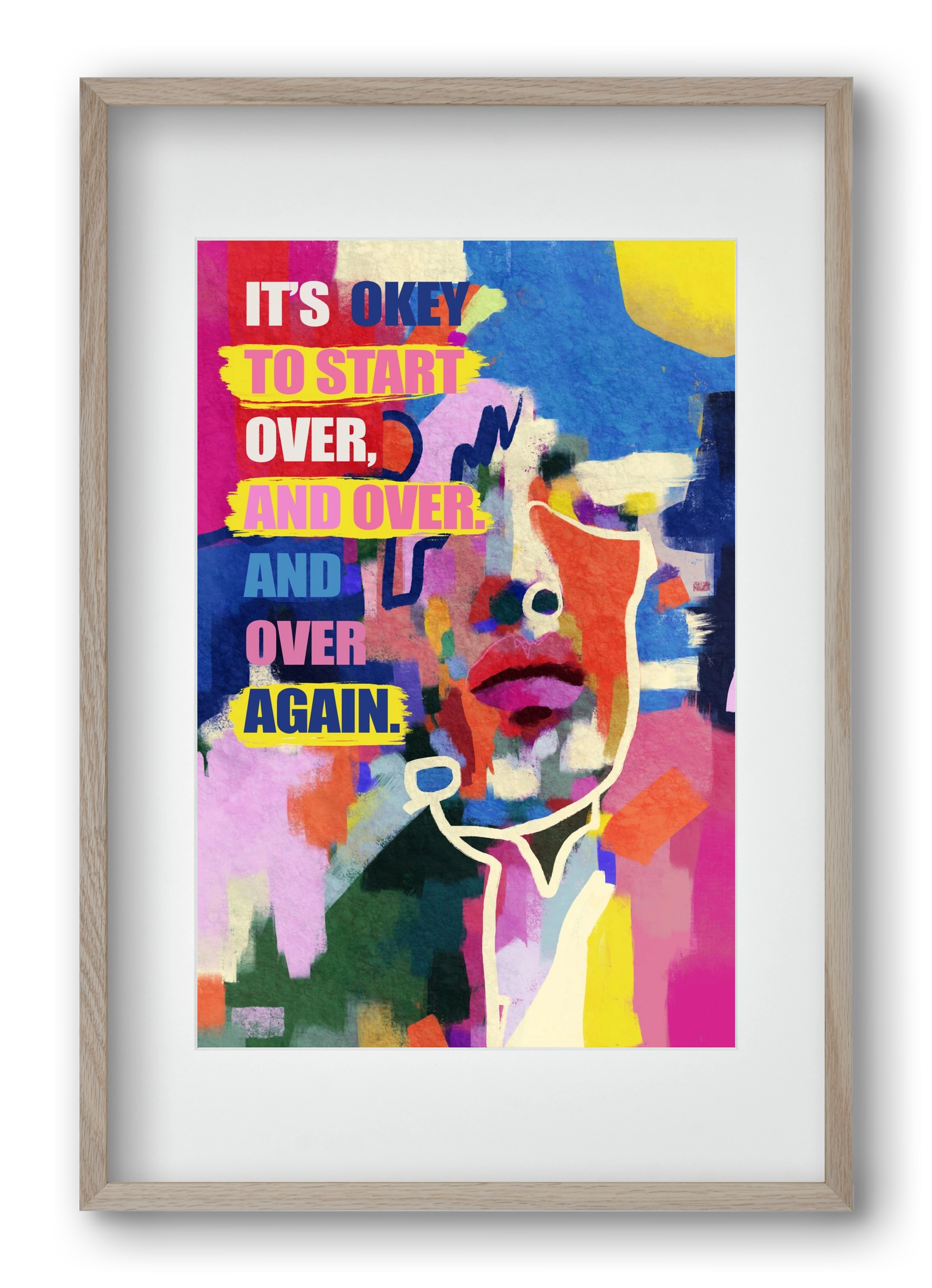 Starting over, 40x60 cm (30x45 cm), Tölgy keret, paszpartuval