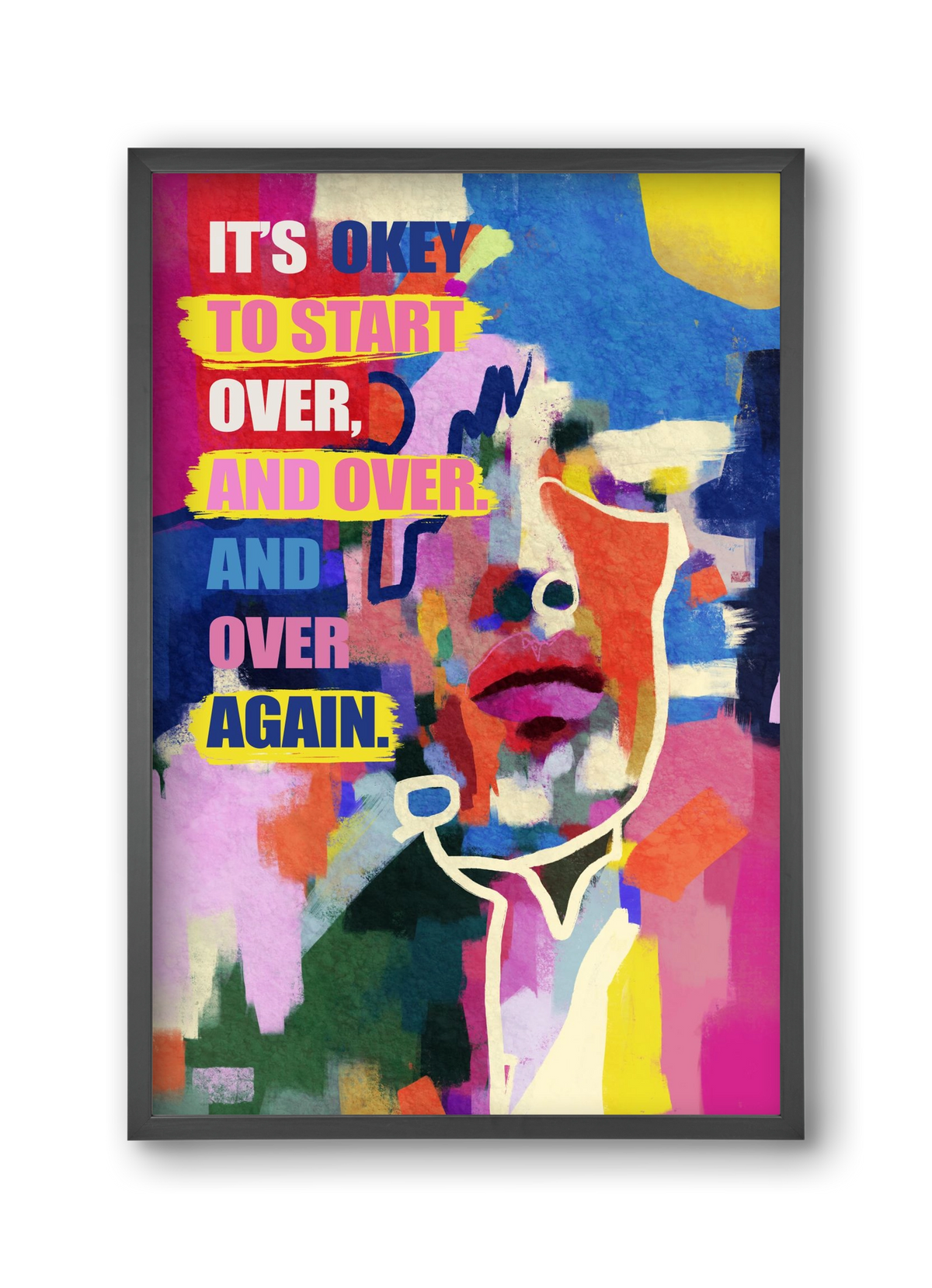 Starting over, 30x45 cm (30x45 cm), Fekete keret