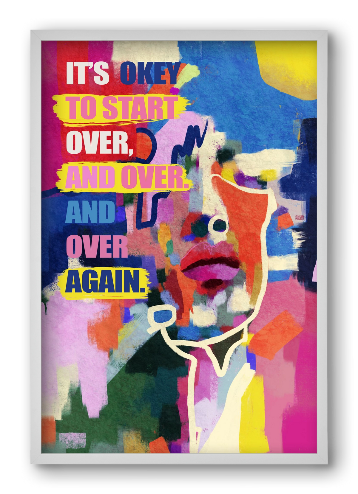 Starting over, 40x60 cm (40x60 cm), Fehér keret