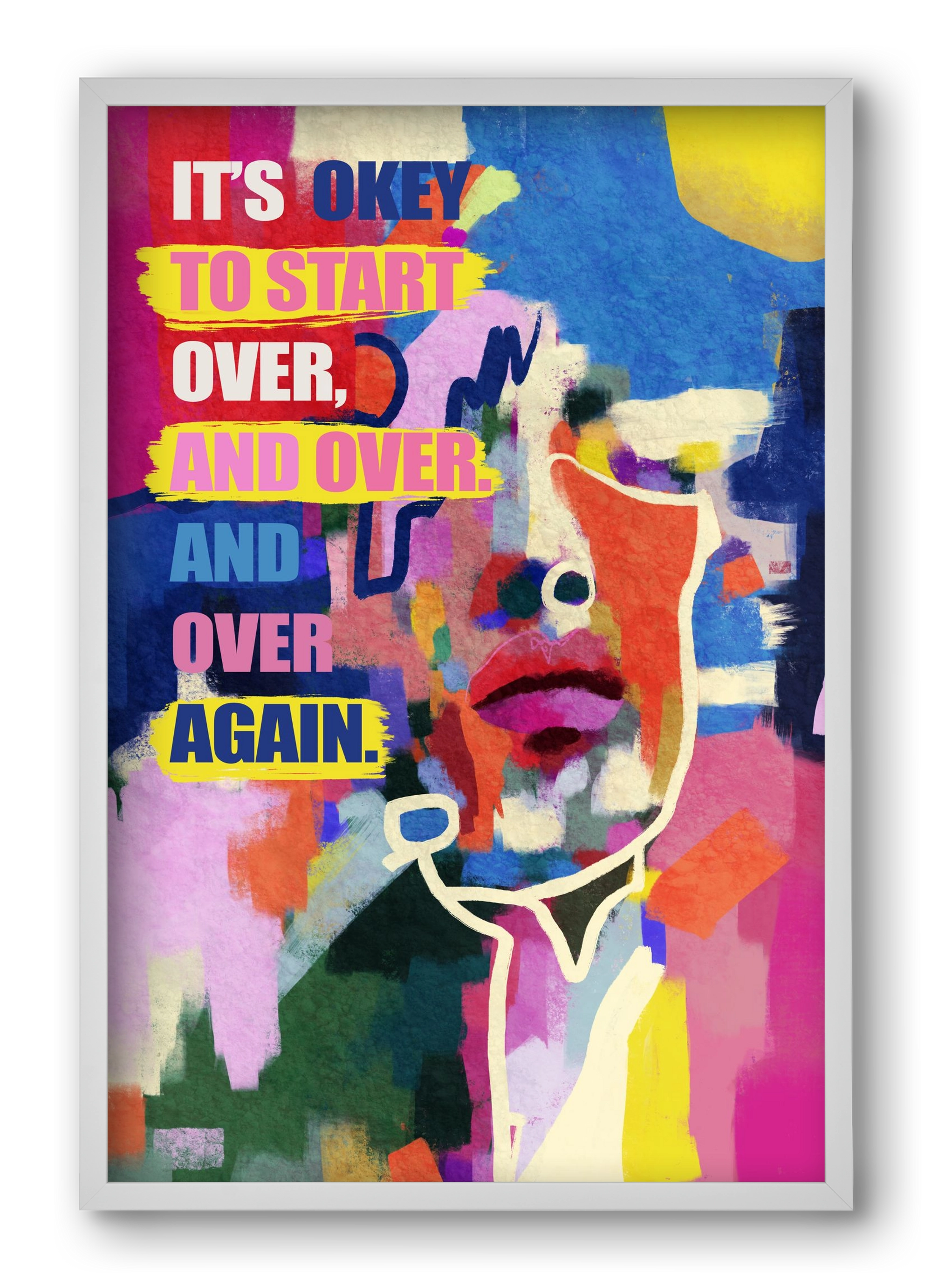 Starting over, 40x60 cm (40x60 cm), Fehér keret