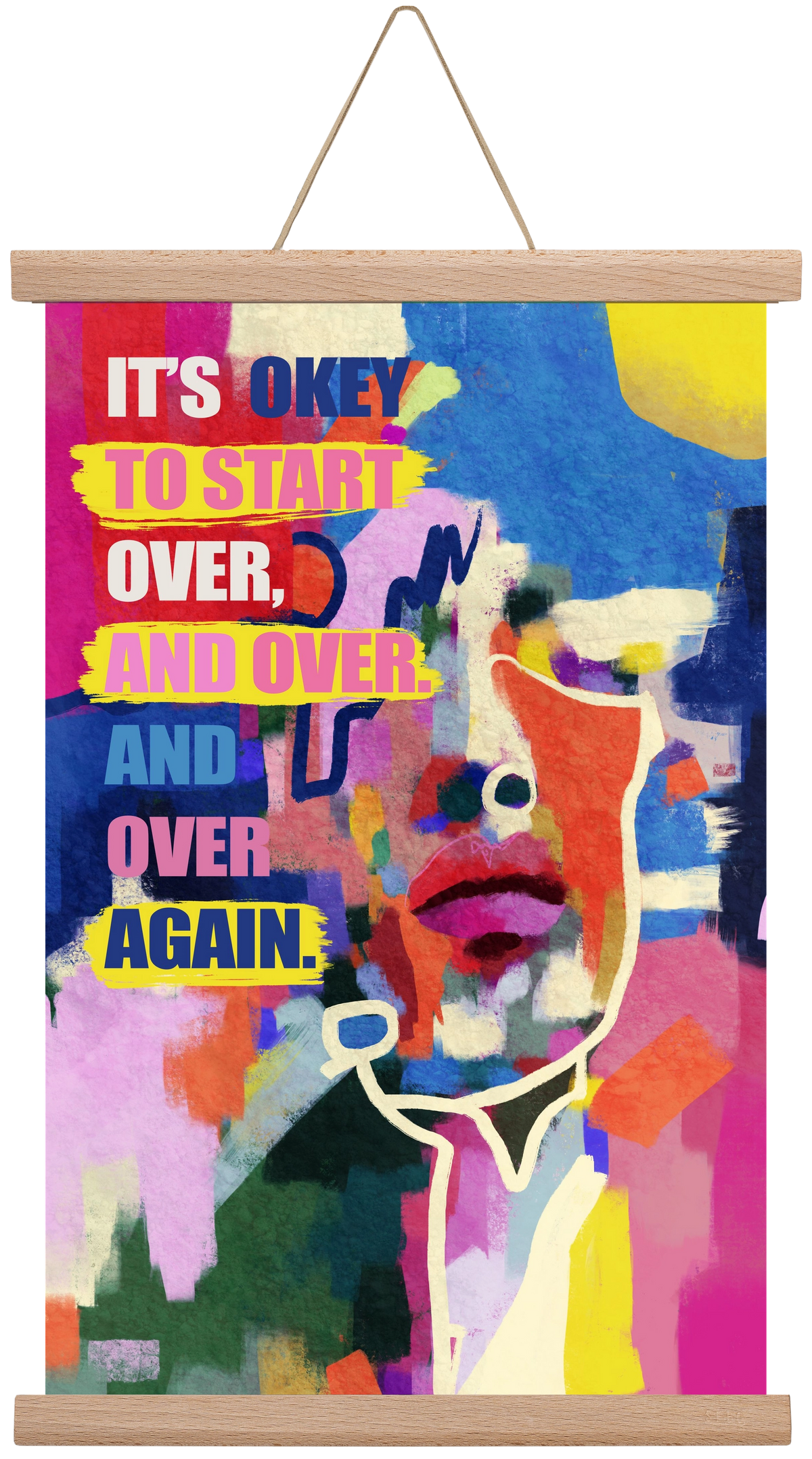 Starting over, 30x45 cm (30x45 cm), Tölgy akasztó