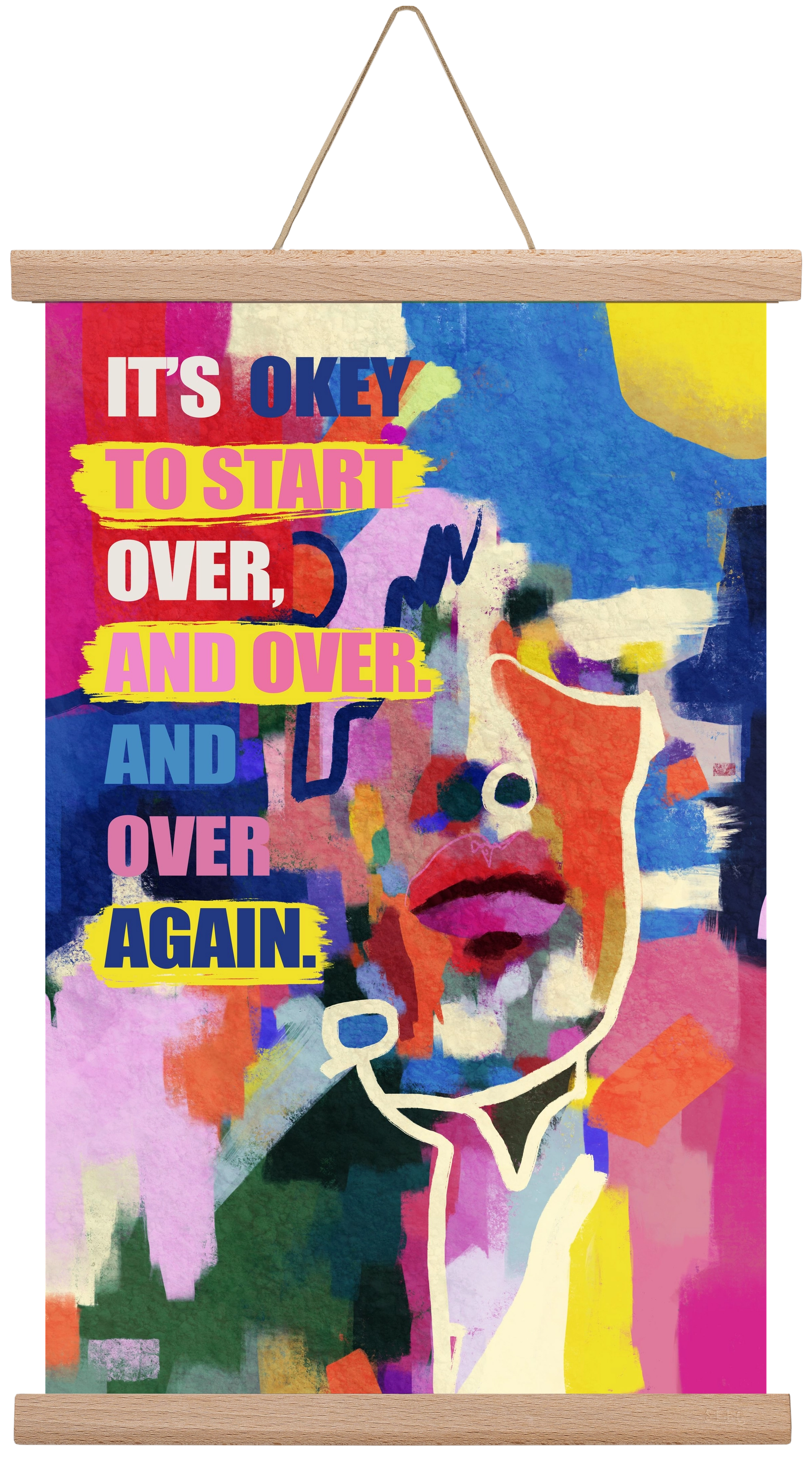 Starting over, 30x45 cm (30x45 cm), Tölgy akasztó