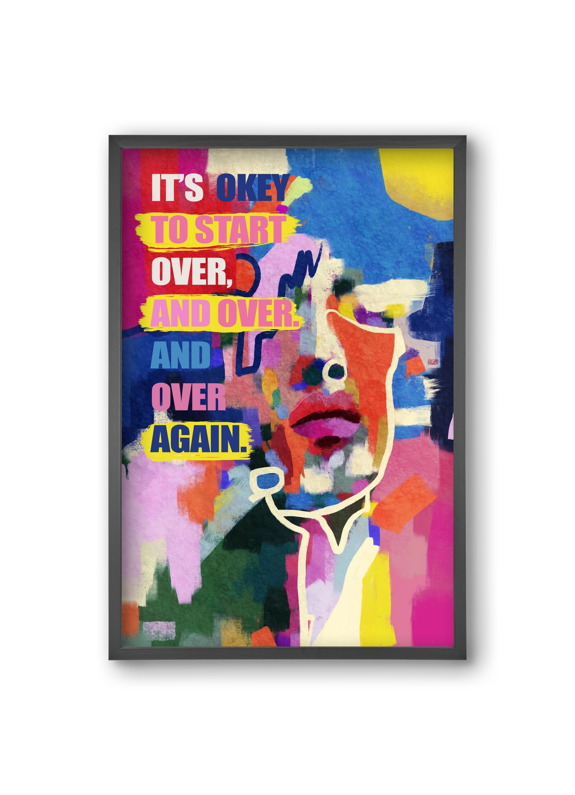 Starting over, 20x30 cm (20x30 cm), Fekete keret