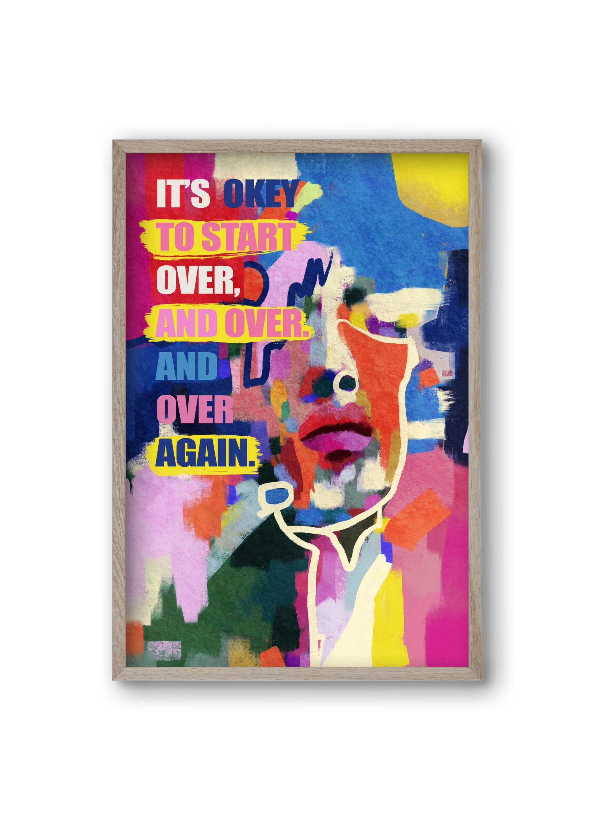 Starting over, 20x30 cm (20x30 cm), Tölgy keret