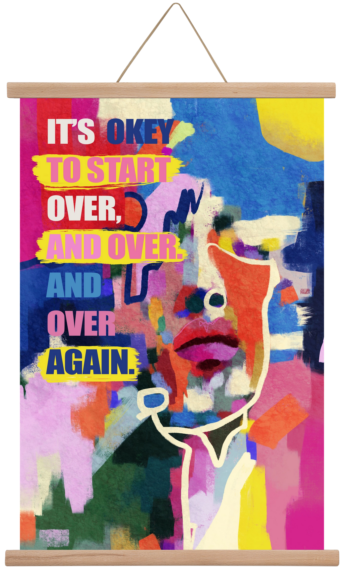 Starting over, 40x60 cm (40x60 cm), Tölgy akasztó