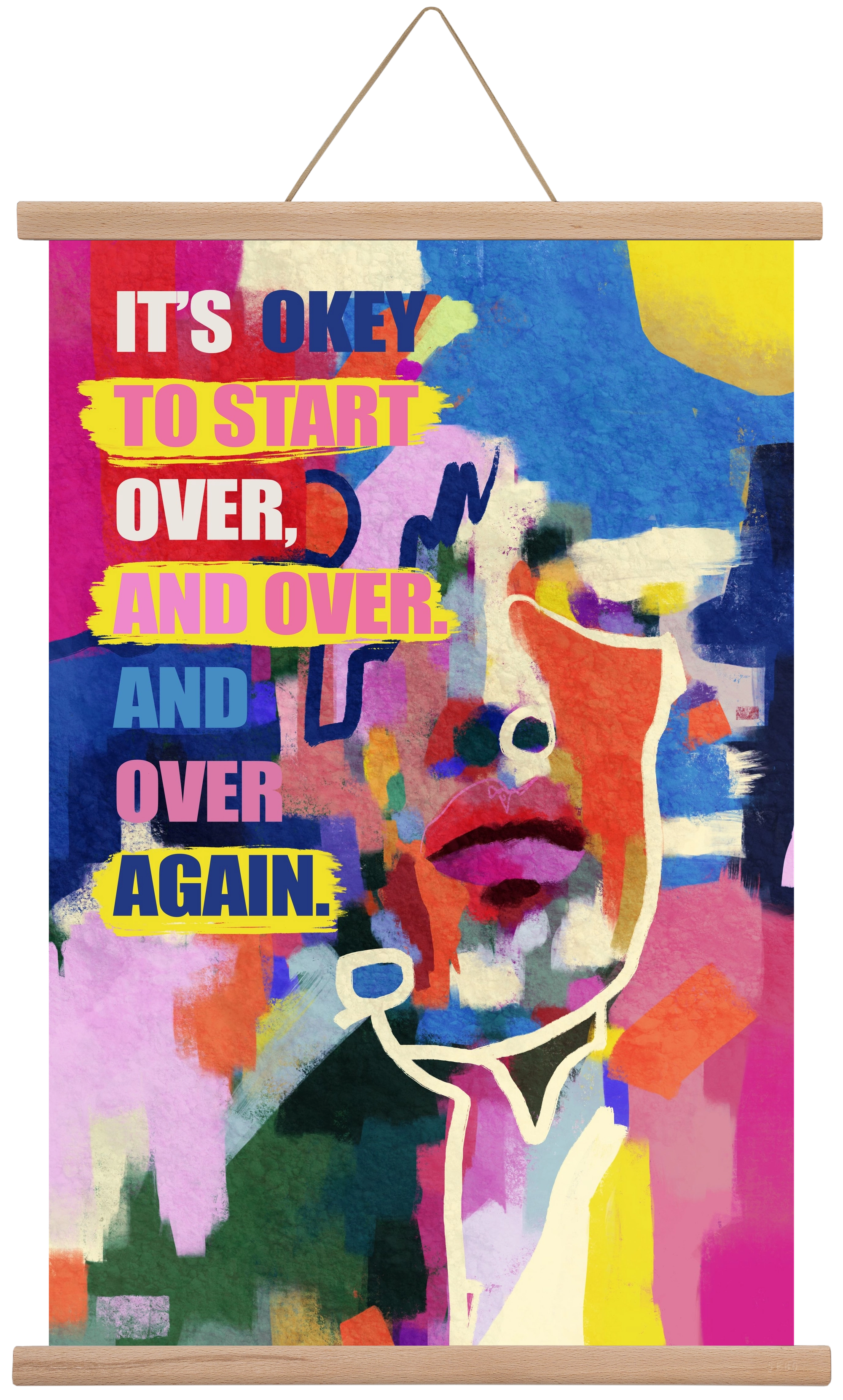 Starting over, 40x60 cm (40x60 cm), Tölgy akasztó