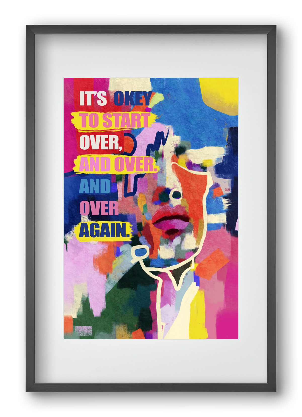 Starting over, 40x60 cm (30x45 cm), Fekete keret, paszpartuval