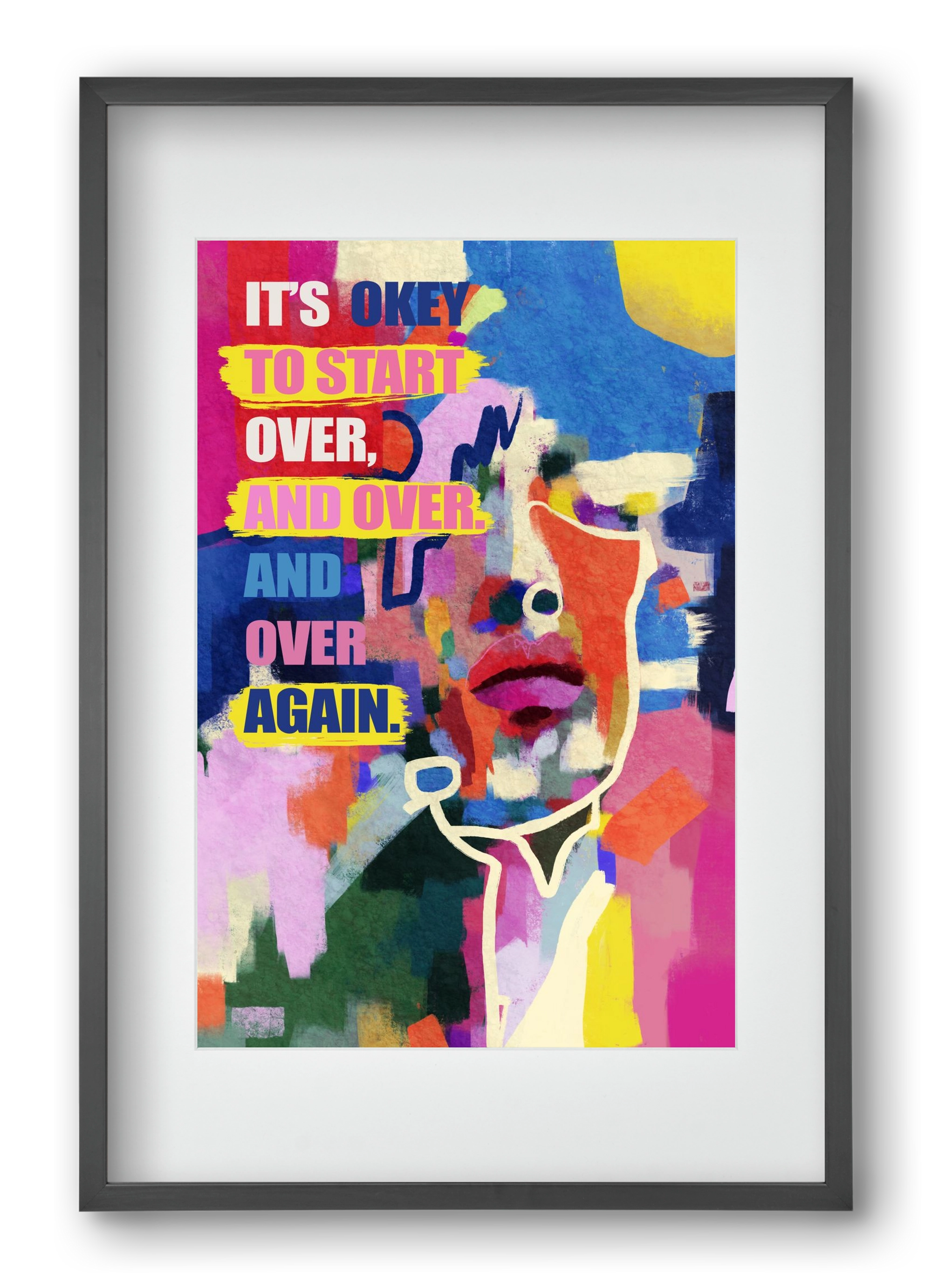 Starting over, 40x60 cm (30x45 cm), Fekete keret, paszpartuval