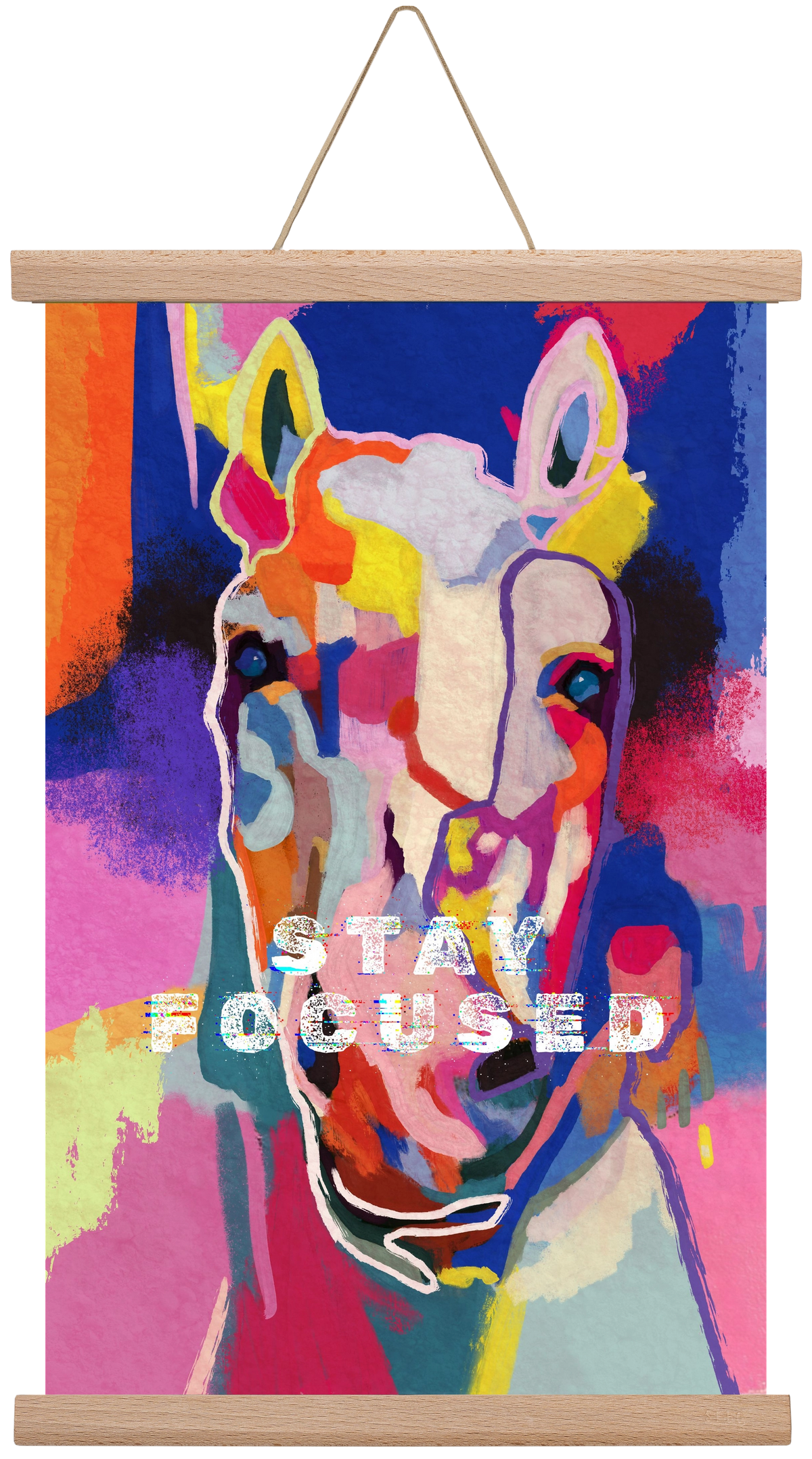 Stay focused, 30x45 cm (30x45 cm), Tölgy akasztó