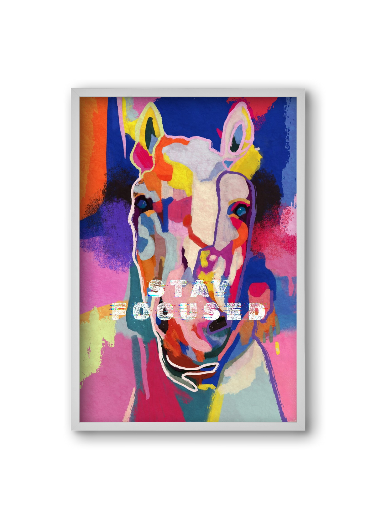 Stay focused, 20x30 cm (20x30 cm), Fehér keret