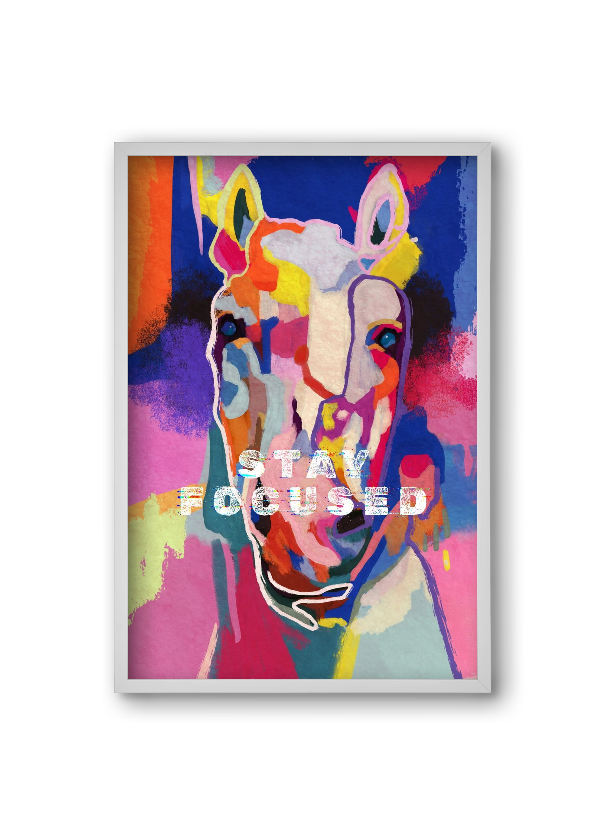 Stay focused, 20x30 cm (20x30 cm), Fehér keret