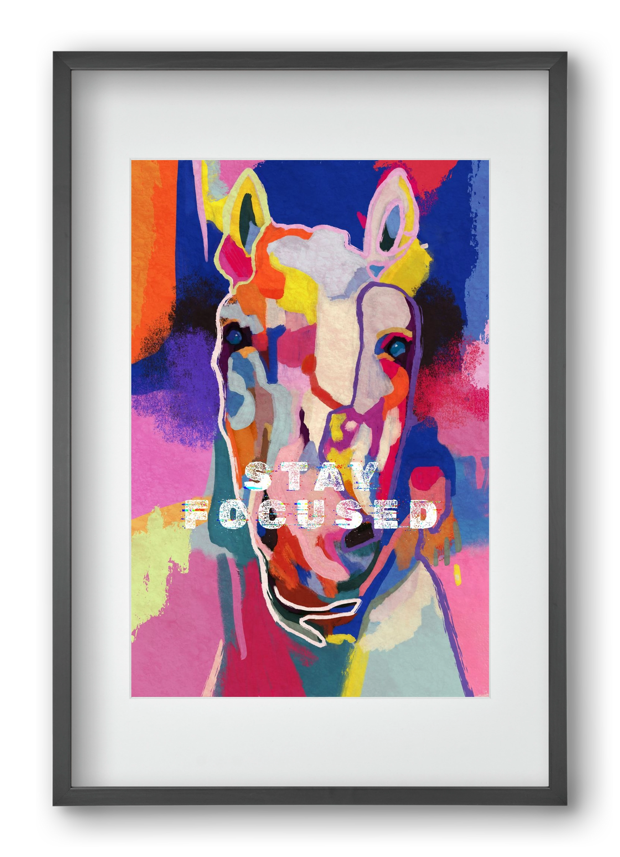 Stay focused, 40x60 cm (30x45 cm), Fekete keret, paszpartuval