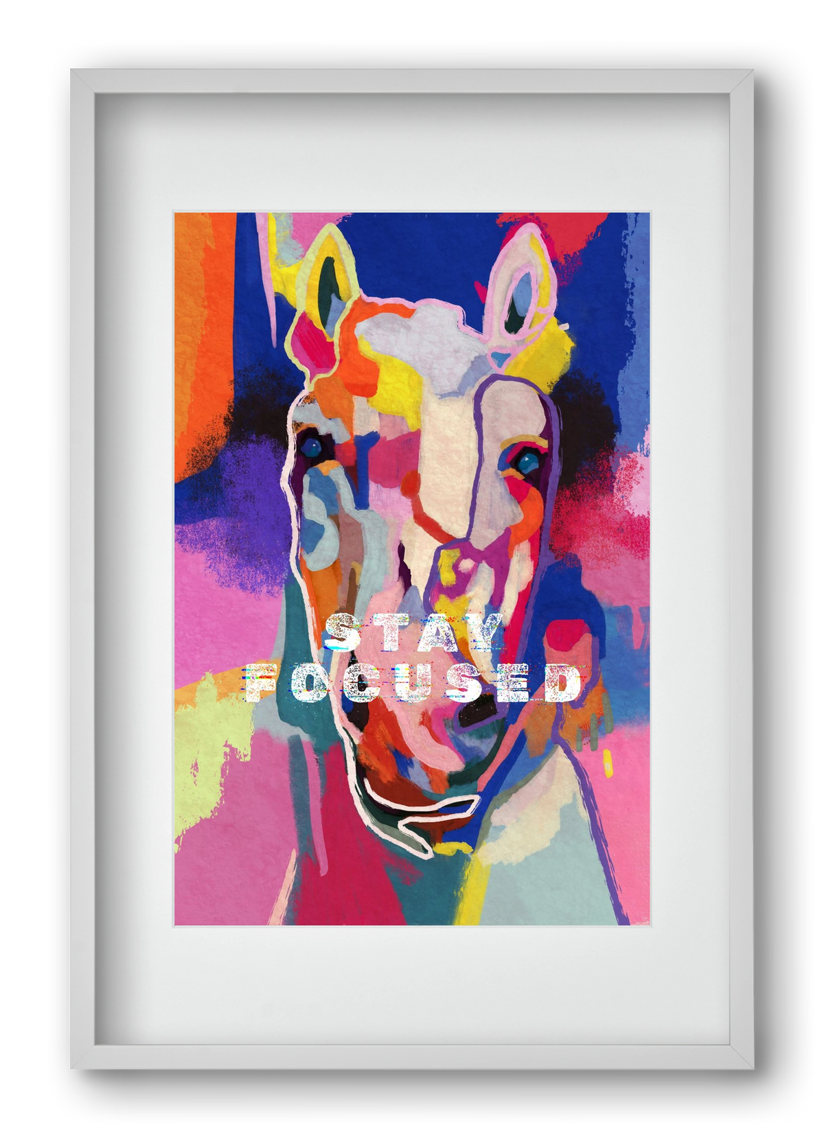 Stay focused, 40x60 cm (30x45 cm), Fehér keret, paszpartuval