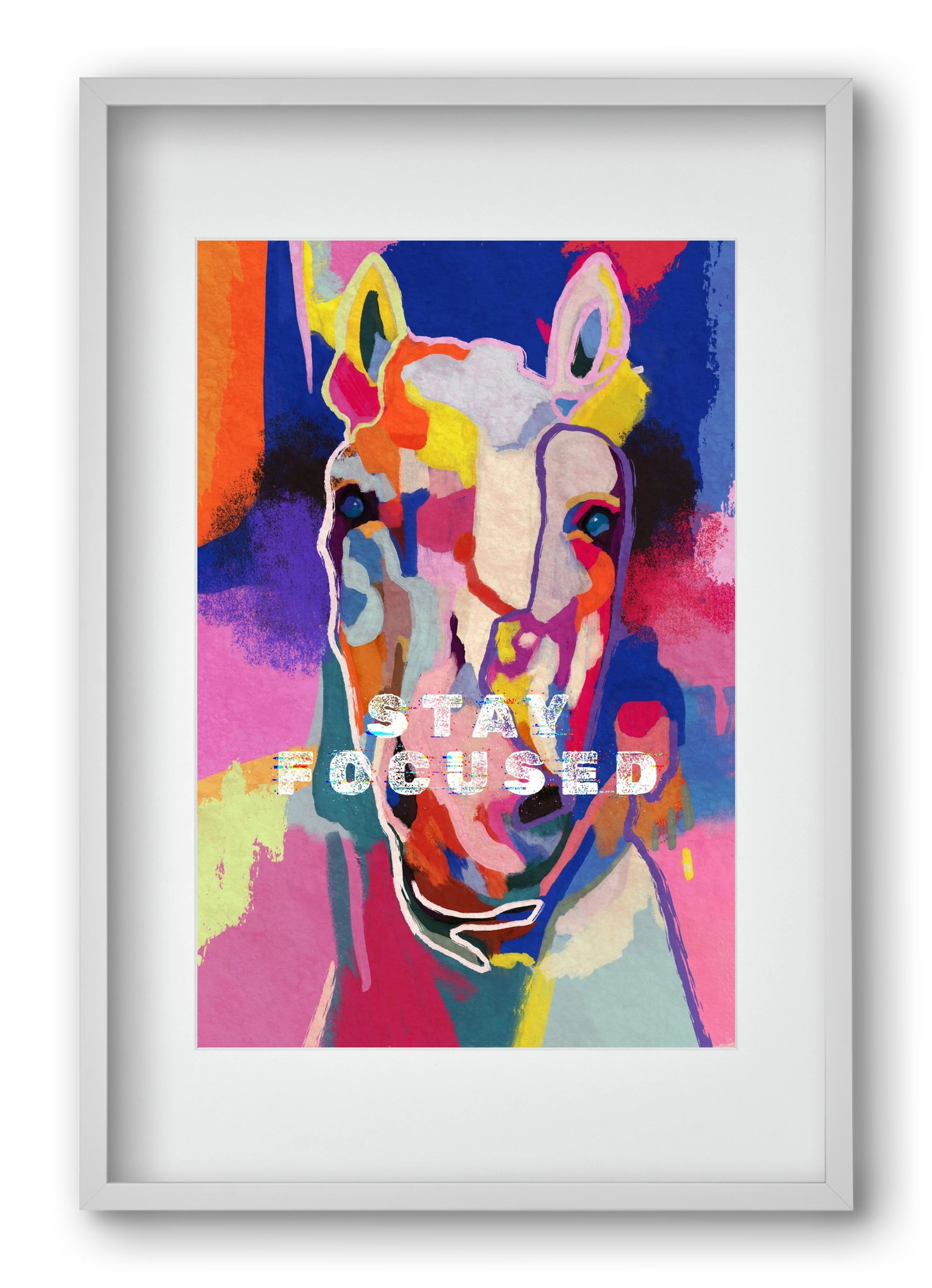 Stay focused, 40x60 cm (30x45 cm), Fehér keret, paszpartuval