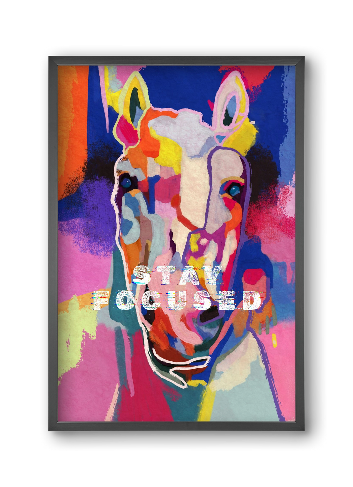 Stay focused, 30x45 cm (30x45 cm), Fekete keret